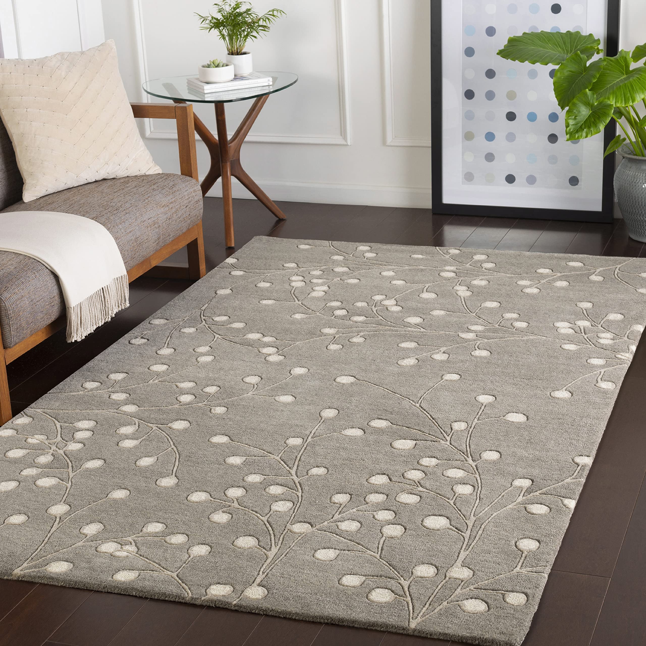 Mark&Day 9x12 Le Havre Transitional Light Gray Area Rug - Soft Gray White Carpet for Living Room, Bedroom, Kitchen & Office - Perfect for Home Decor, Cozy Spaces & High Traffic Areas (9' x 12')