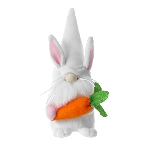 Jesscasday Easter Bunny Gnome Plush - Scandinavian Swedish Tomte Spring Decor for Home, Table, Easter Gift - Cute Carrot Egg Bunny Elf Ornament for Easter Decorations, Spring Party & Holiday Festivities