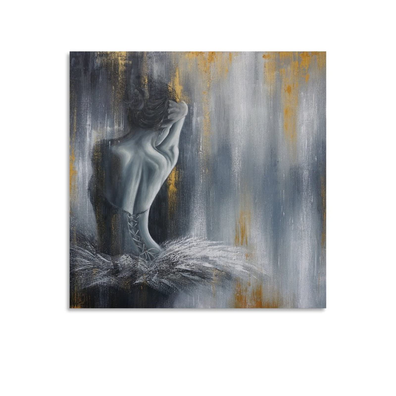 Modern Abstract Hand-Painted Oil Canvas Art - 24x24inch (60x60cm) Sexy Beauty Poster for Living Room & Bedroom - Nordic Style Home Decor Wall Painting