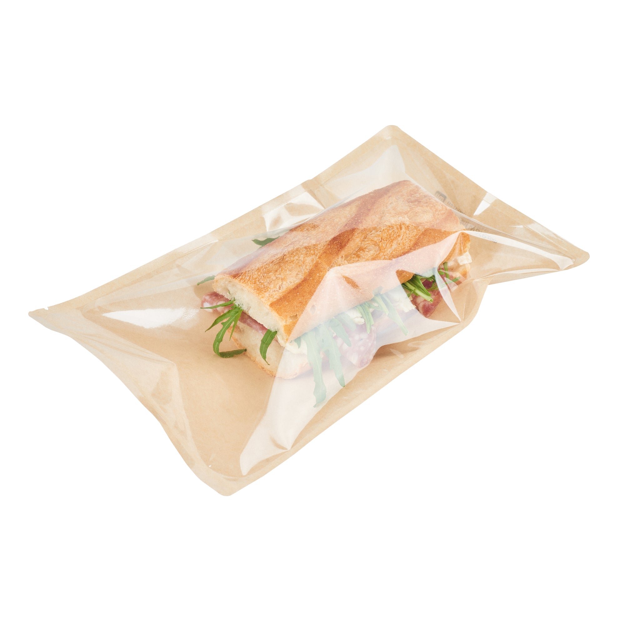 Eco-Friendly Kraft Plastic Sandwich Bags - Large Heat Sealable Food Storage (11.5