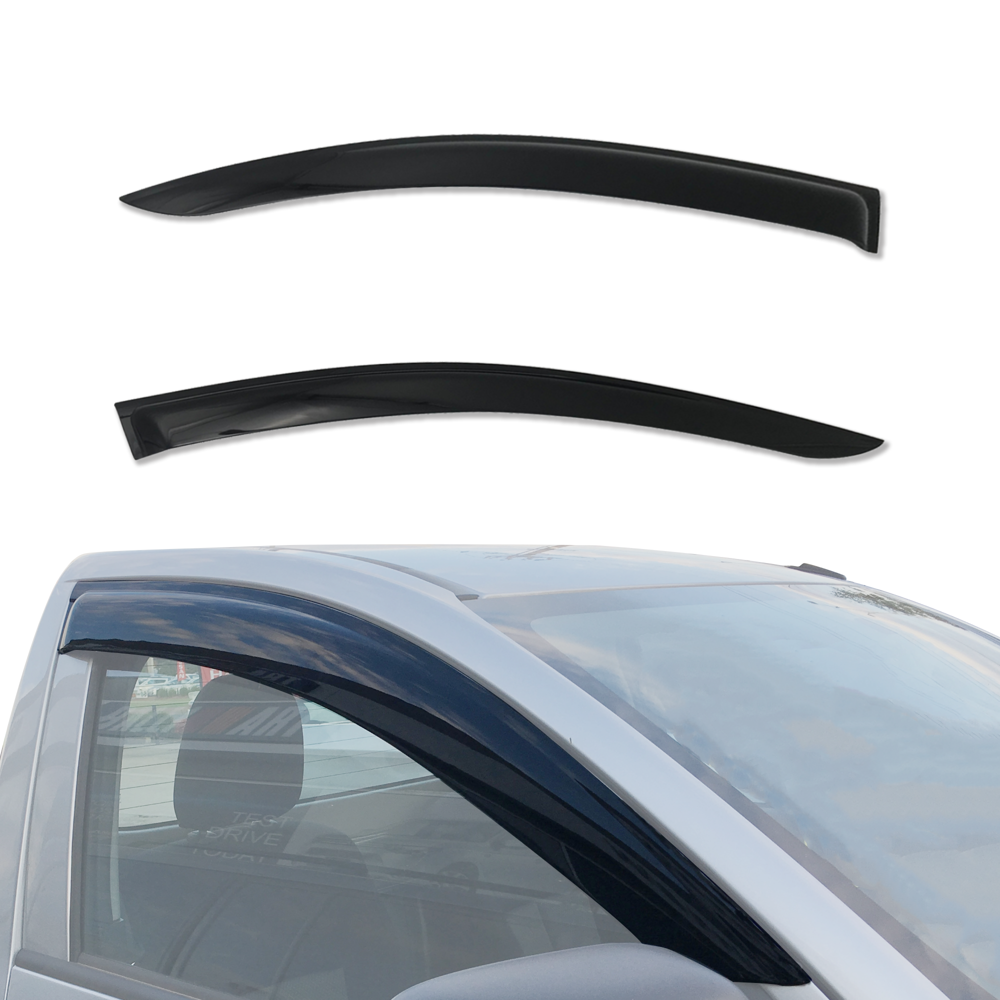 Weather Shields for Mitsubishi Triton MQ MR Single Cab 2015-2024 - Durable Injection-Molded Window Deflectors for Rain & Wind Protection - Perfect for Off-Roading & Outdoor Adventures