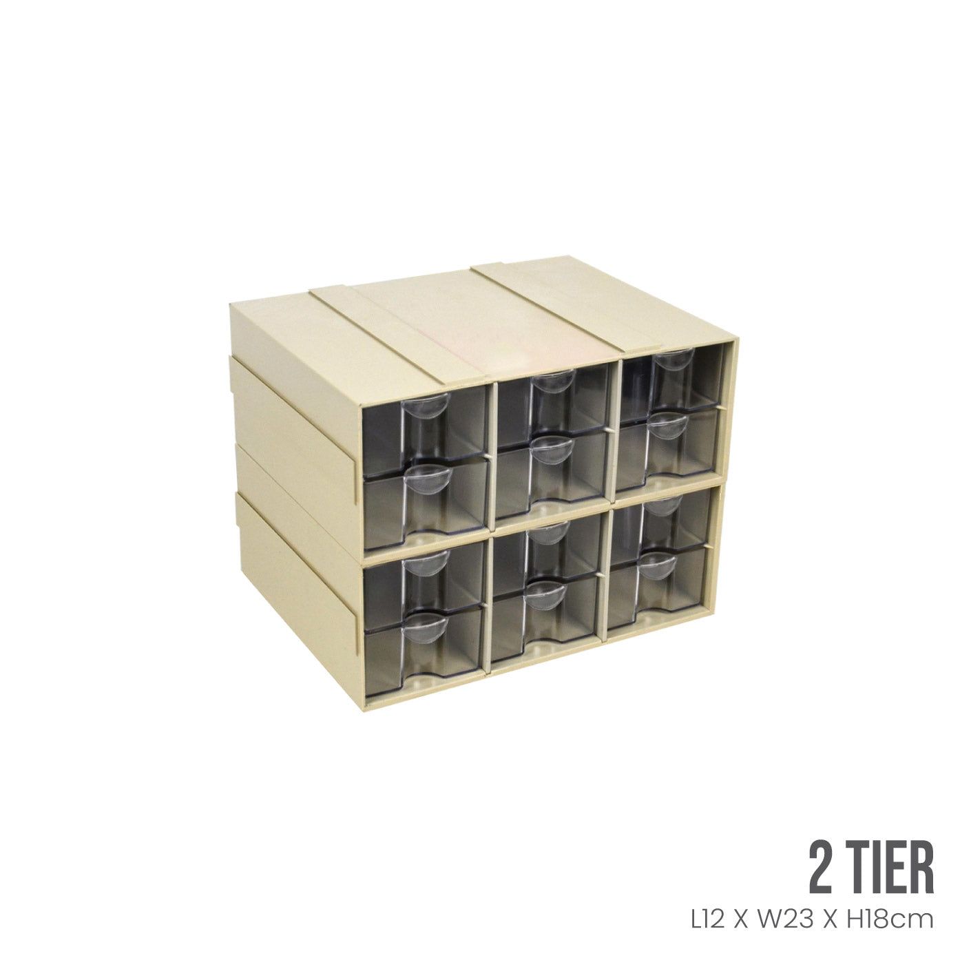 12S Compartment Drawer Organizer (735 2) - Perfect for Office, Kitchen & Bathroom Storage Solutions