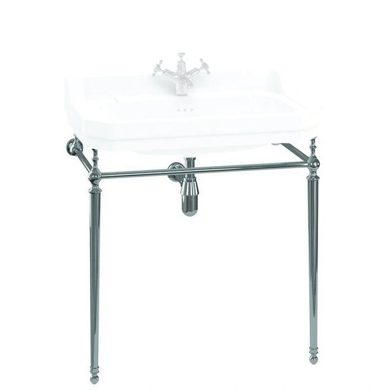 Burlington Edwardian 80 cm Chrome Towel Rack - Elegant Bathroom Storage Solution for Towels & Robes
