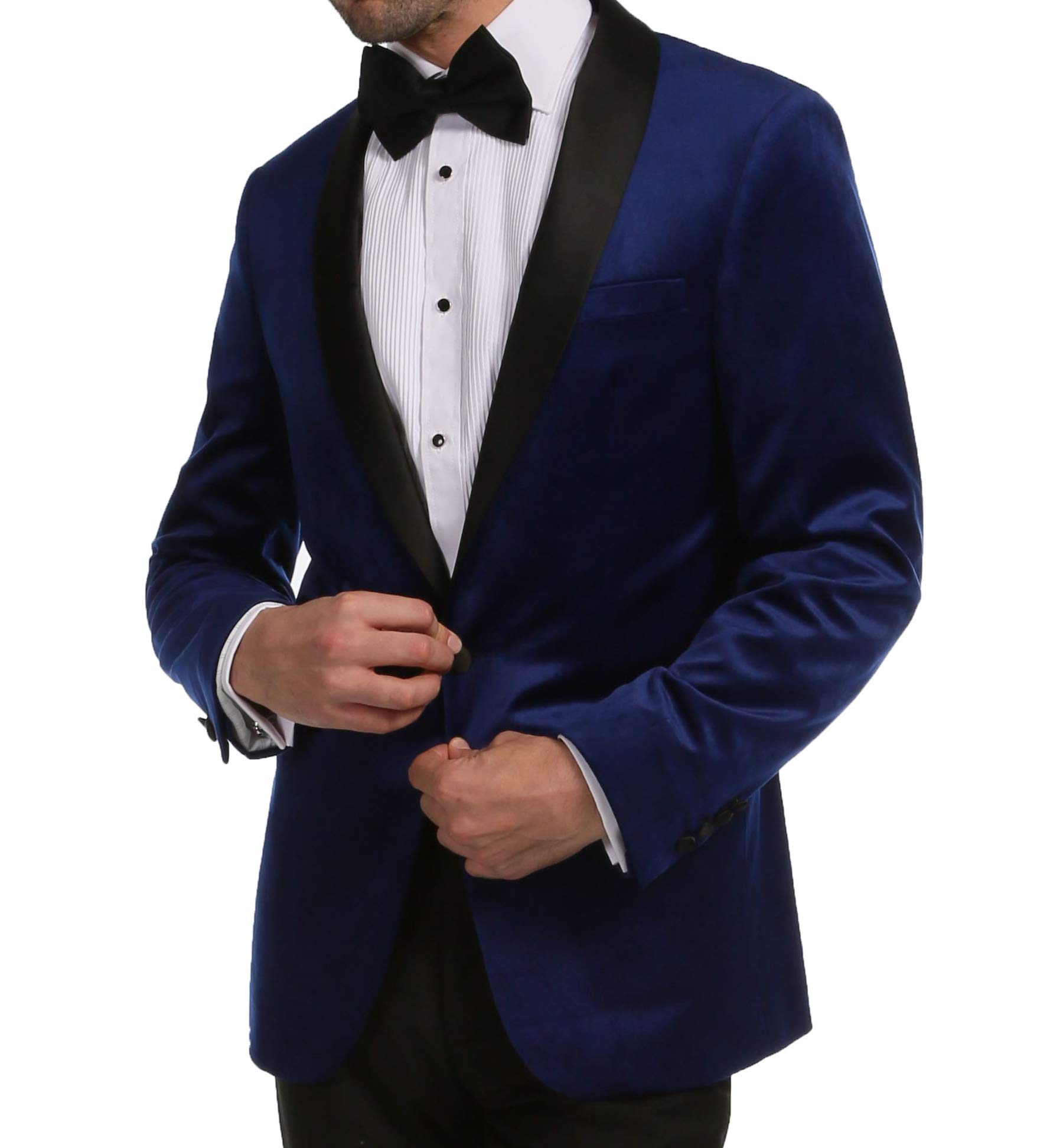 Men’s Velvet Blazer - Single Button Wedding Tuxedo Jacket with Shawl Satin Lapel for Formal Events, Evening Wear & Groom Attire | Perfect for Weddings, Prom, Dinner Parties & Special Occasions