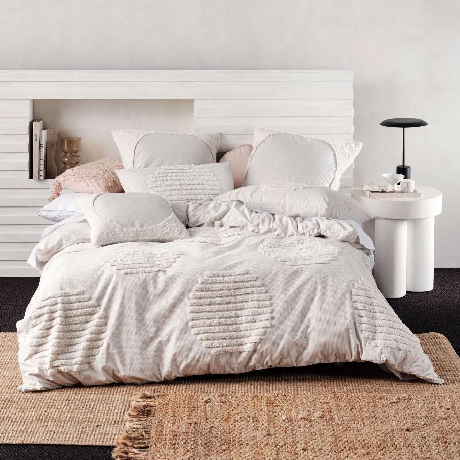 Linen House Circuit Quilt Cover Set - Queen Size, Modern Geometric Design, 100% Cotton Bedding for Comfort & Style - Perfect for Master Bedroom, Guest Room & Cozy Home Decor