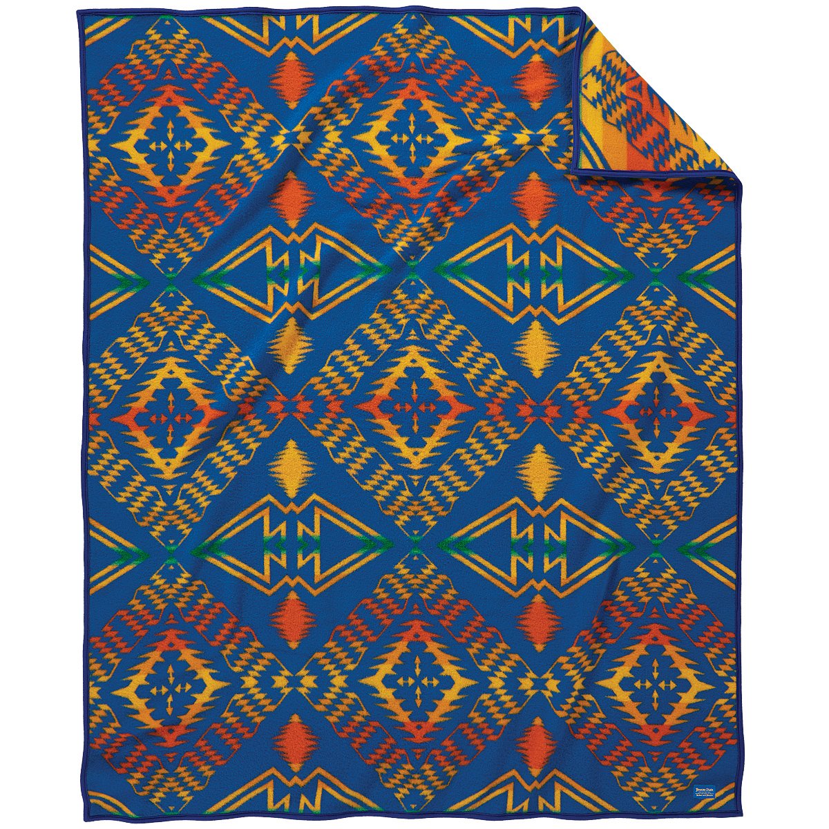 Pendleton Lapis Thunder and Earthquake Wool Blanket - Twin Size Warm & Soft Throw for Bed, Couch, Camping - Cozy Home Decor & Outdoor Adventure Essential