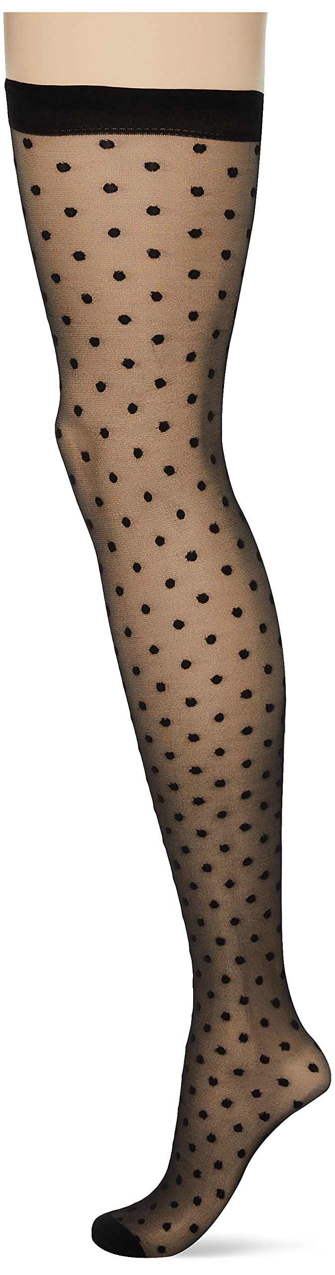 Fiore Segreta 20 Denier Sheer Pantyhose - XL Size - Black & Red Stockings for Women - Perfect for Formal Events, Date Nights & Office Wear