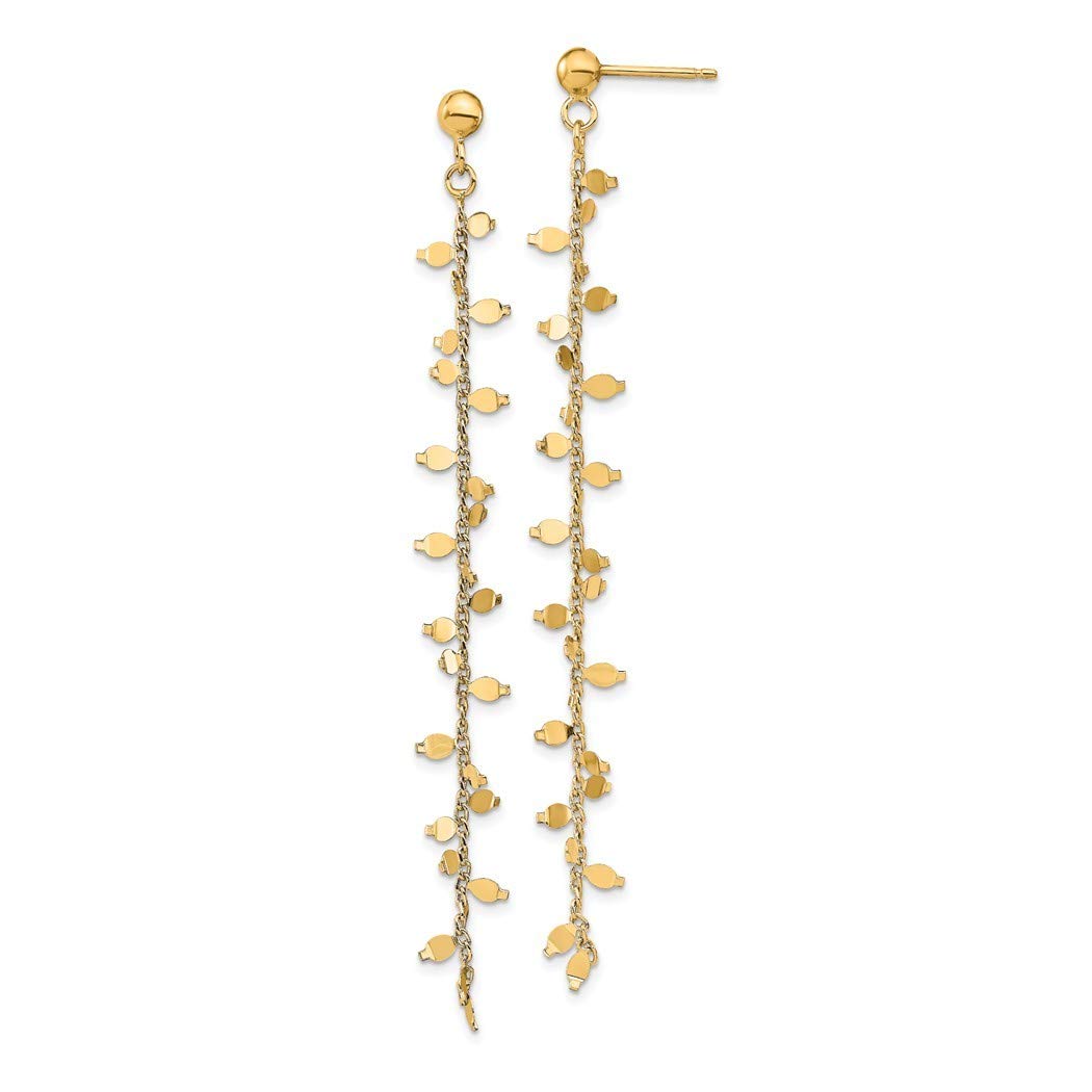 925 Sterling Silver Gold Plated Dangle Earrings for Women - 80mm Elegant Post Drop Earrings - Perfect Gift for Birthday, Anniversary & Special Occasions