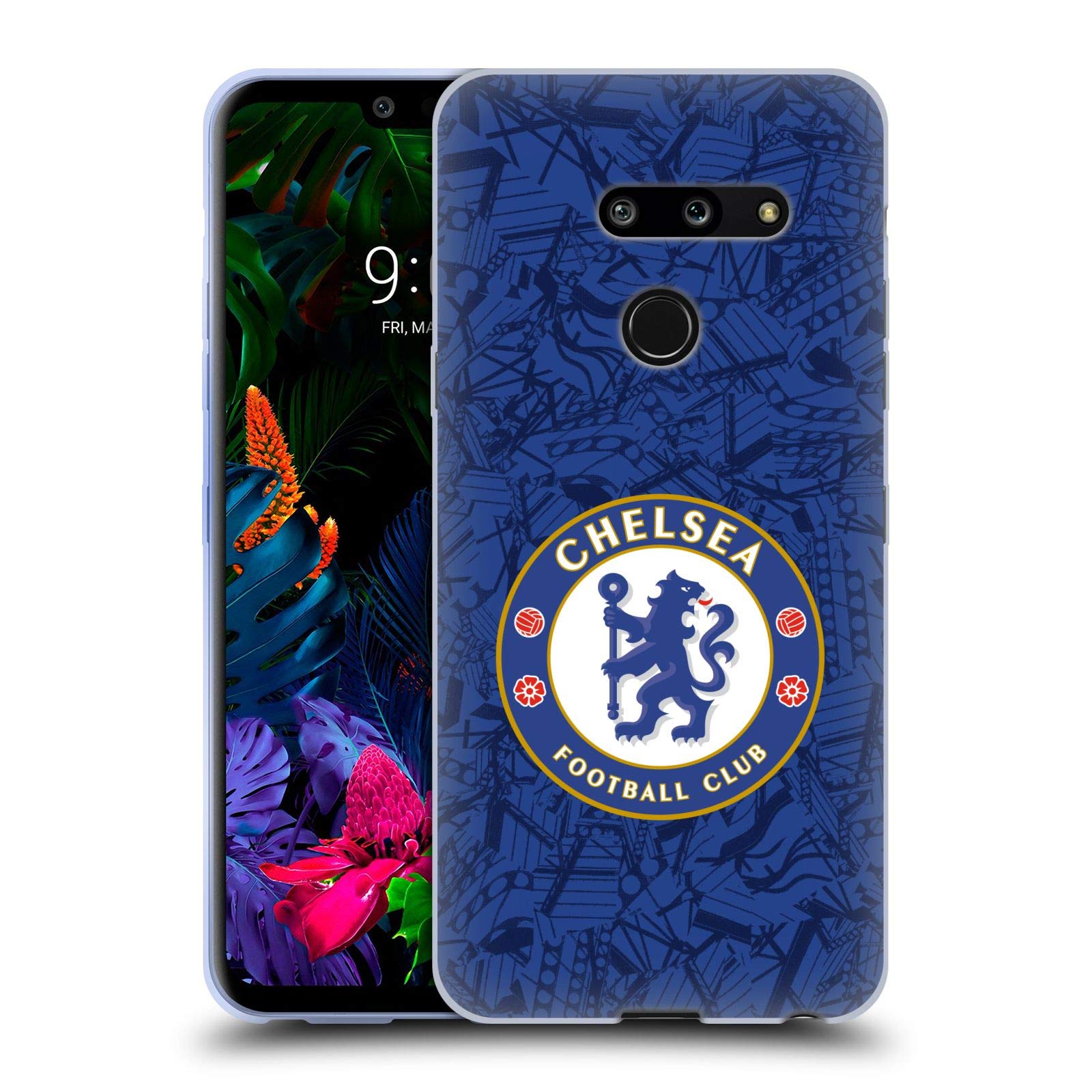 Head Case Designs Chelsea FC 2019/20 Home Kit LG G8 ThinQ Phone Case – Durable Soft Gel Cover for Fans, Perfect for Matchdays & Daily Use