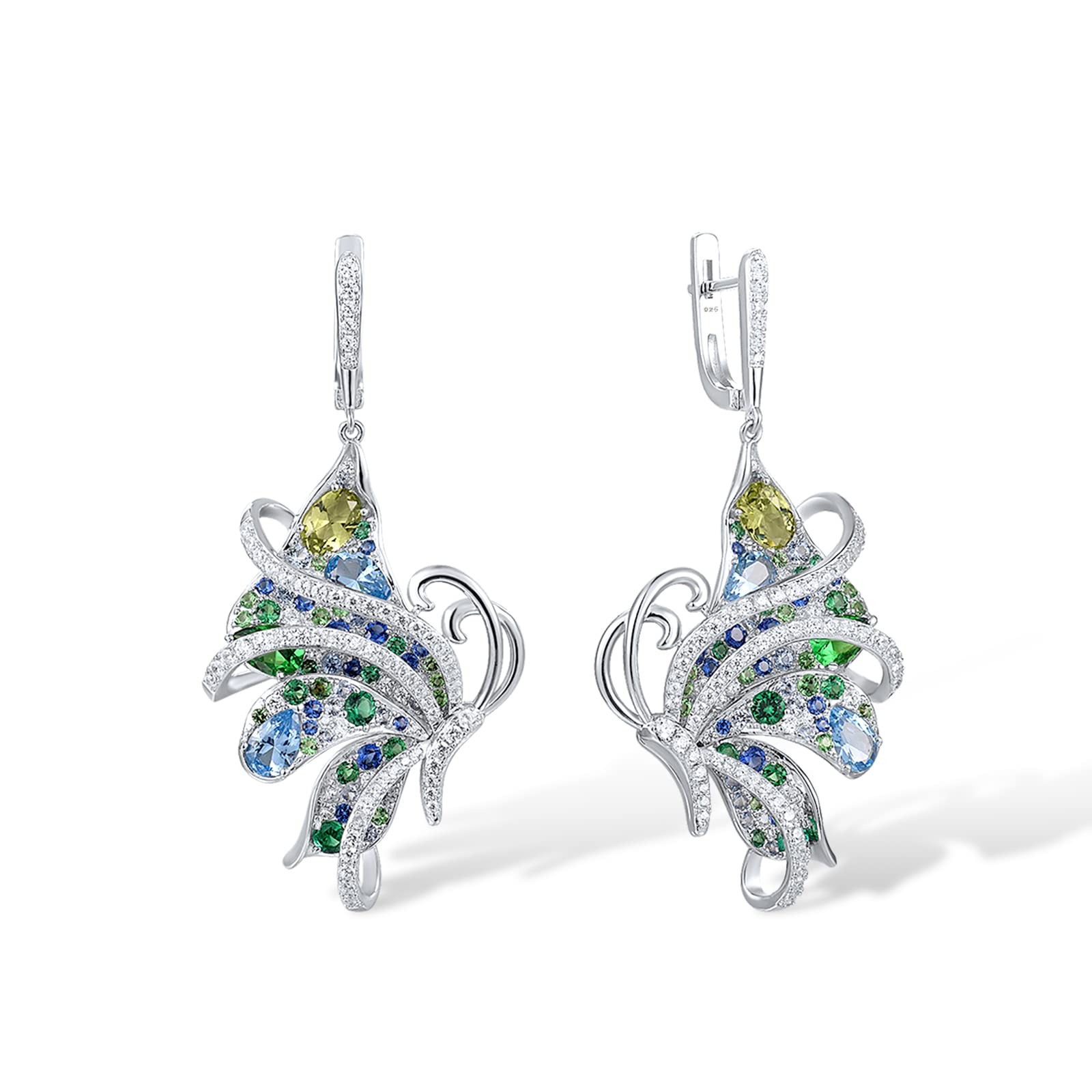 Elegant Santuzza Sterling Silver Butterfly Earrings for Women – Hypoallergenic & Lightweight – Perfect for Parties, Weddings & Everyday Wear