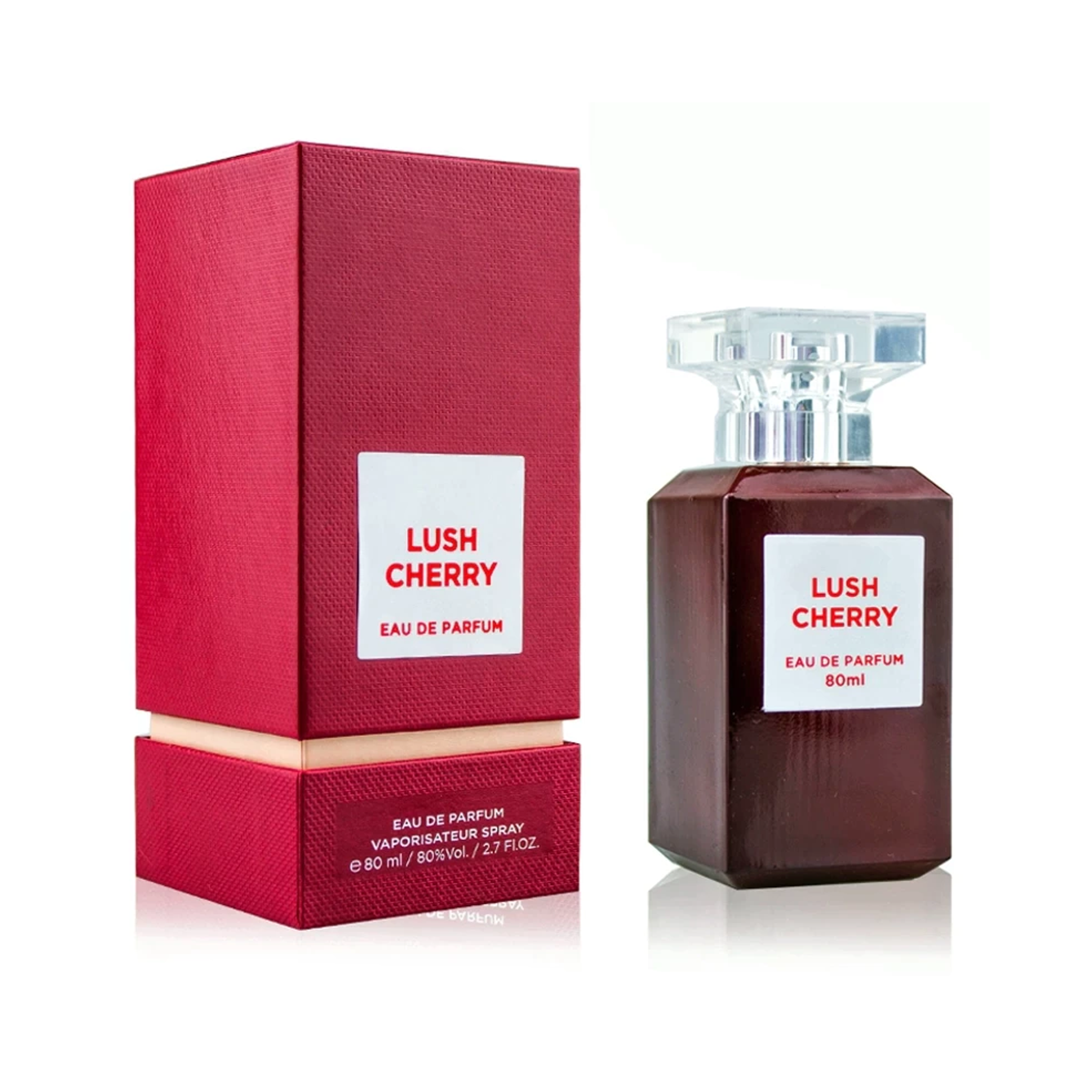 Lush Cherry Eau de Parfum 80ml - Floral Fruity Perfume for Women, Long-Lasting Fragrance, Perfect for Date Night & Special Occasions