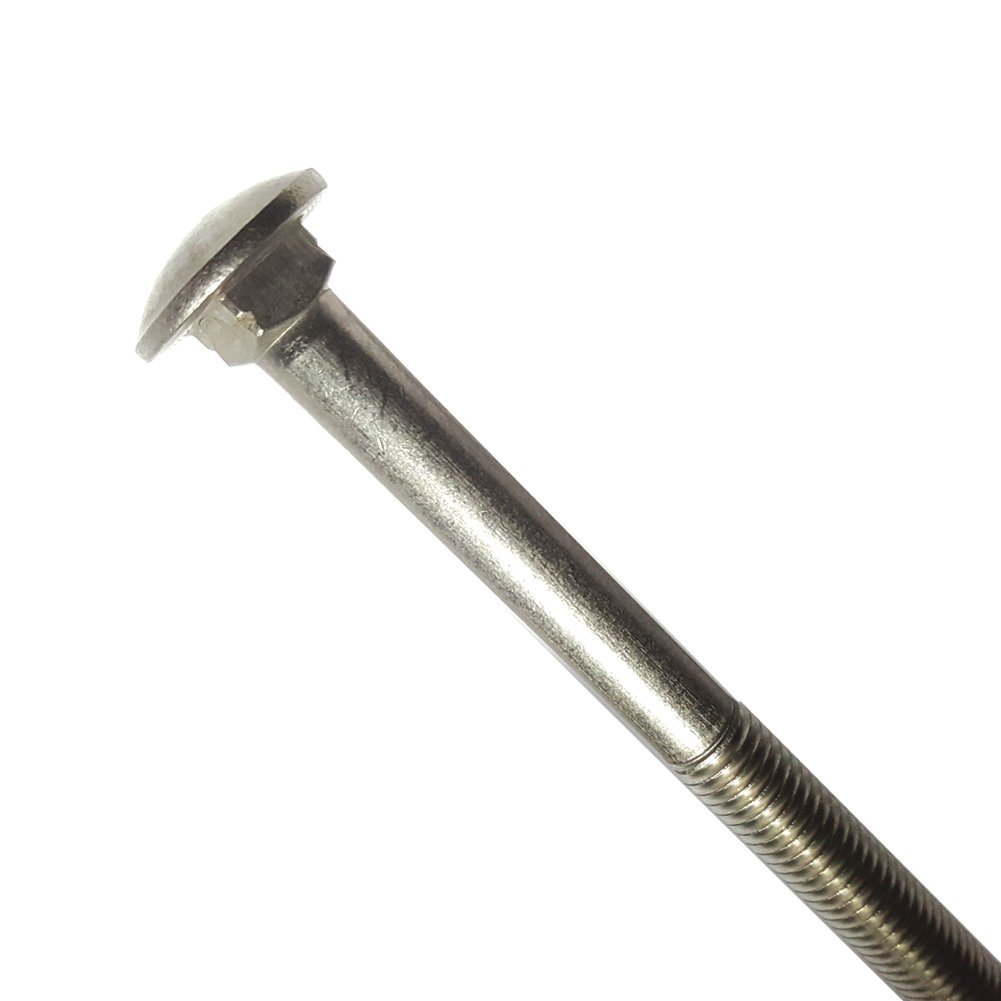 1/2-13 x 12 Carriage Bolts - Stainless Steel 18-8 for Outdoor Furniture & Construction