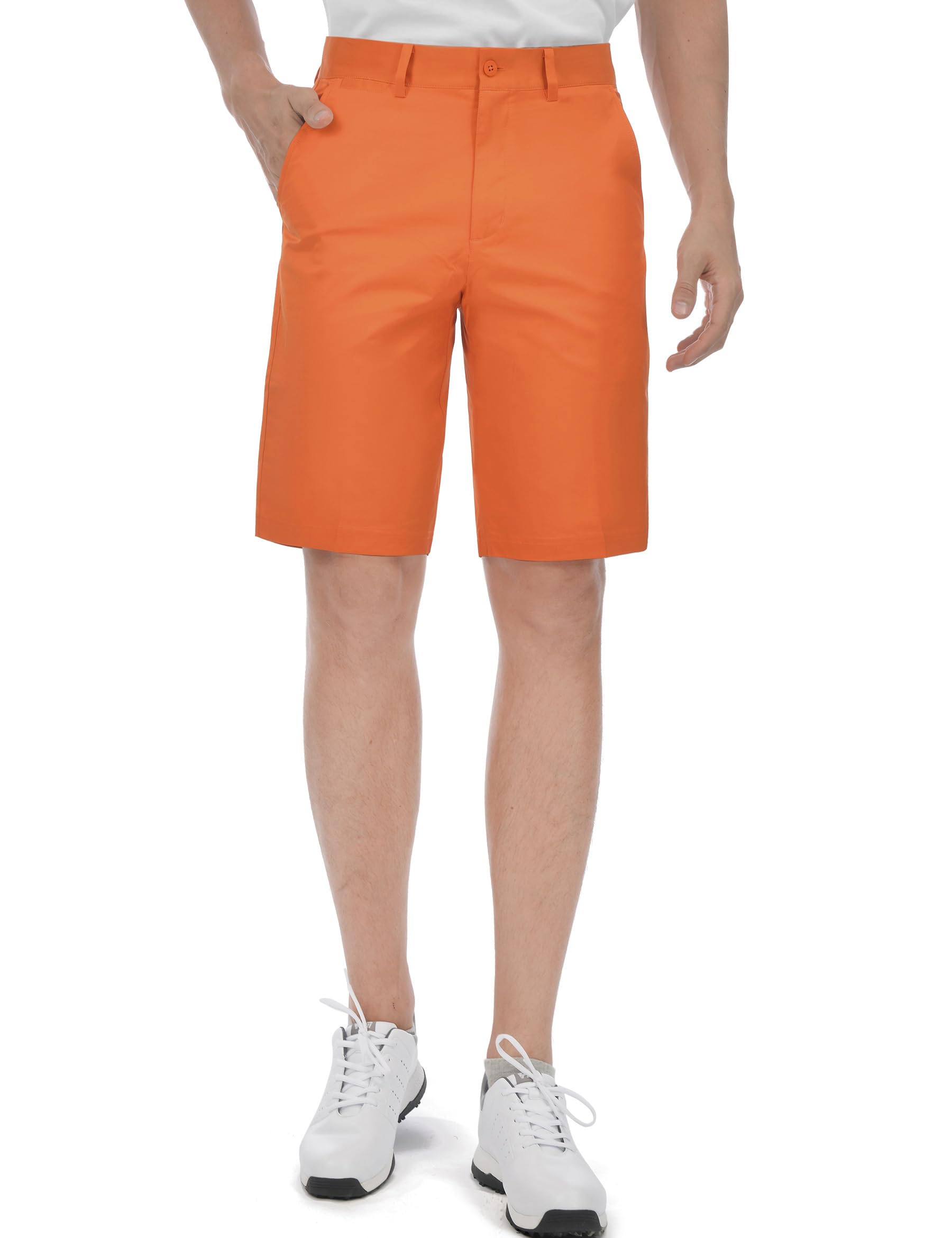 Men's Stretch Quick-Dry Golf Shorts - Performance Tech Chino Shorts with Flat Front for Comfort & Mobility | Perfect for Golf, Casual Wear & Outdoor Activities