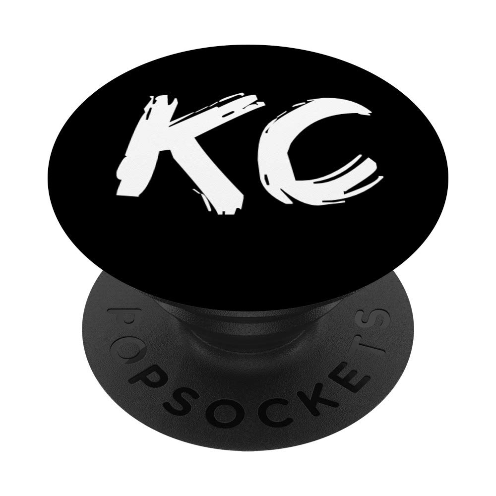 KC PopSocket Grip - Kansas City Abbreviation & Initials Design, Swappable Phone & Tablet Holder for Easy Grip, Perfect for Fans, Travel, and Everyday Use