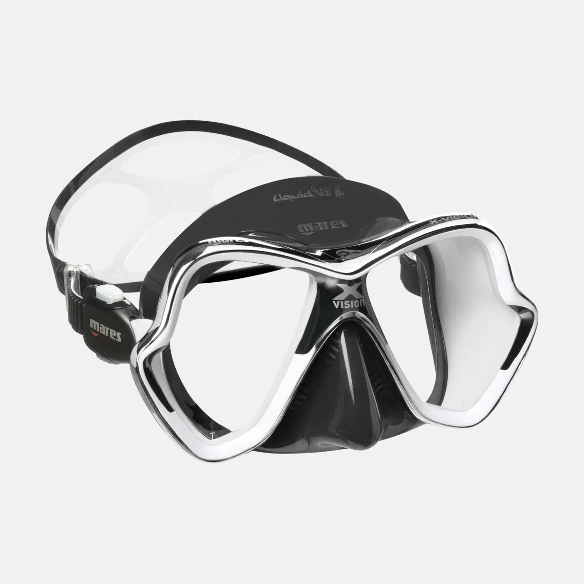 Mares X Vision Liquidskin Chrome Diving Mask - Anti-Fog Scuba Diving Mask with Tempered Glass for Snorkeling & Freediving - Perfect for Ocean Exploration and Underwater Photography