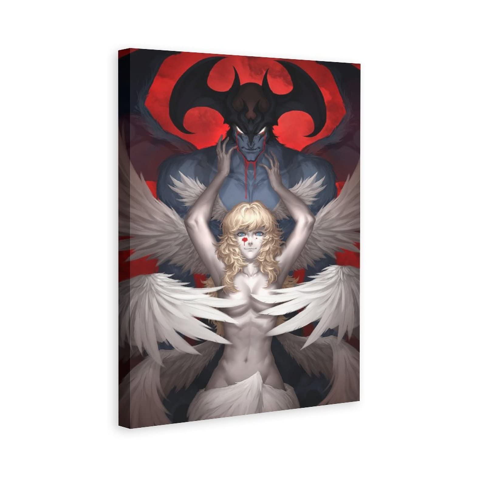 Devilman Crybaby Anime Canvas Poster - Akira & Ryo Wall Art Print (24x36 Inch) for Living Room, Bedroom & Office Decor | Japanese Anime Gift for Fans | Perfect for Anime Themed Rooms & Collector Displays