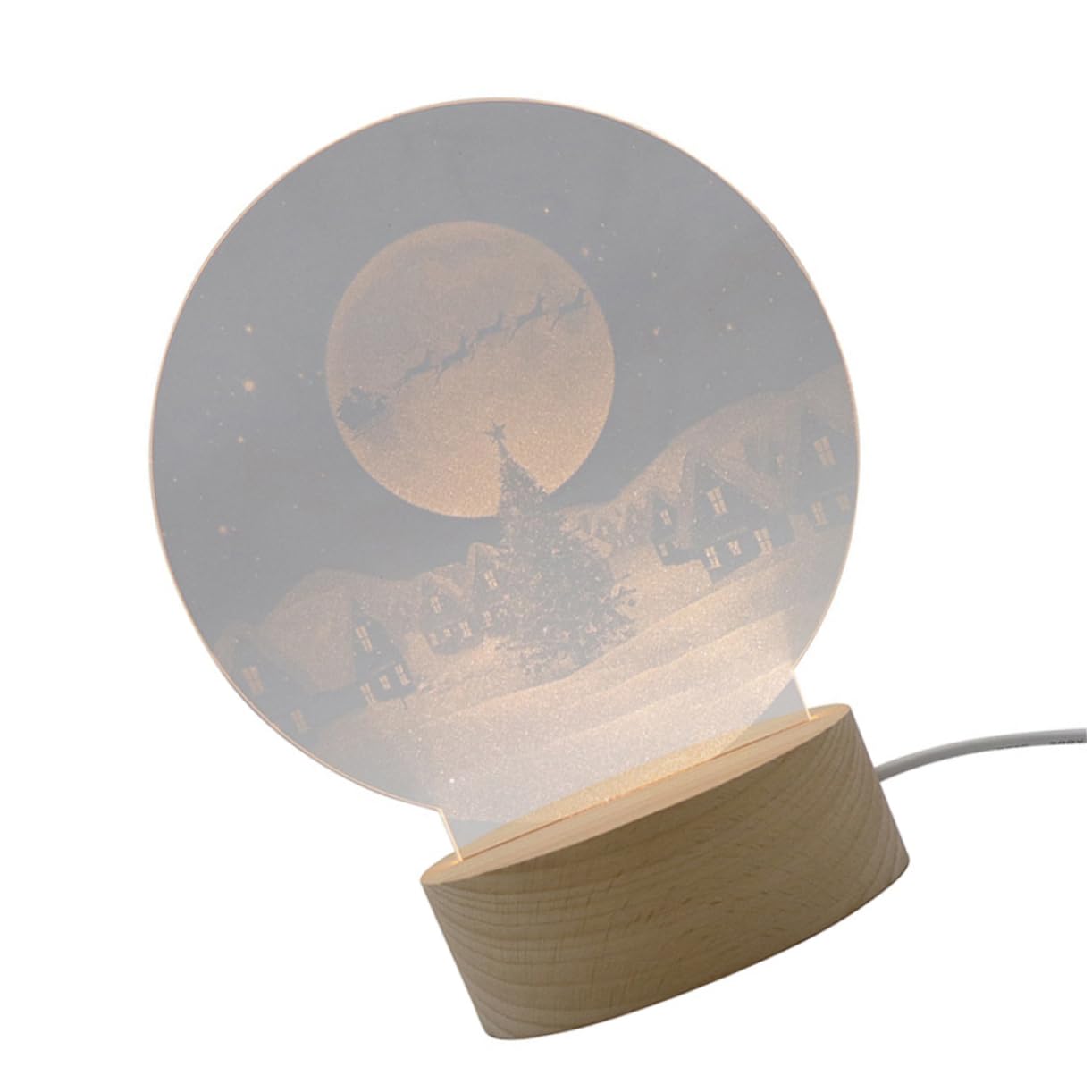 ORFOFE Vivid Christmas Santa LED Night Light - Festive Holiday Decor for Bedroom, Nursery & Christmas Tree - Warm White Decorative Lamp for Home, Party & Gift Giving