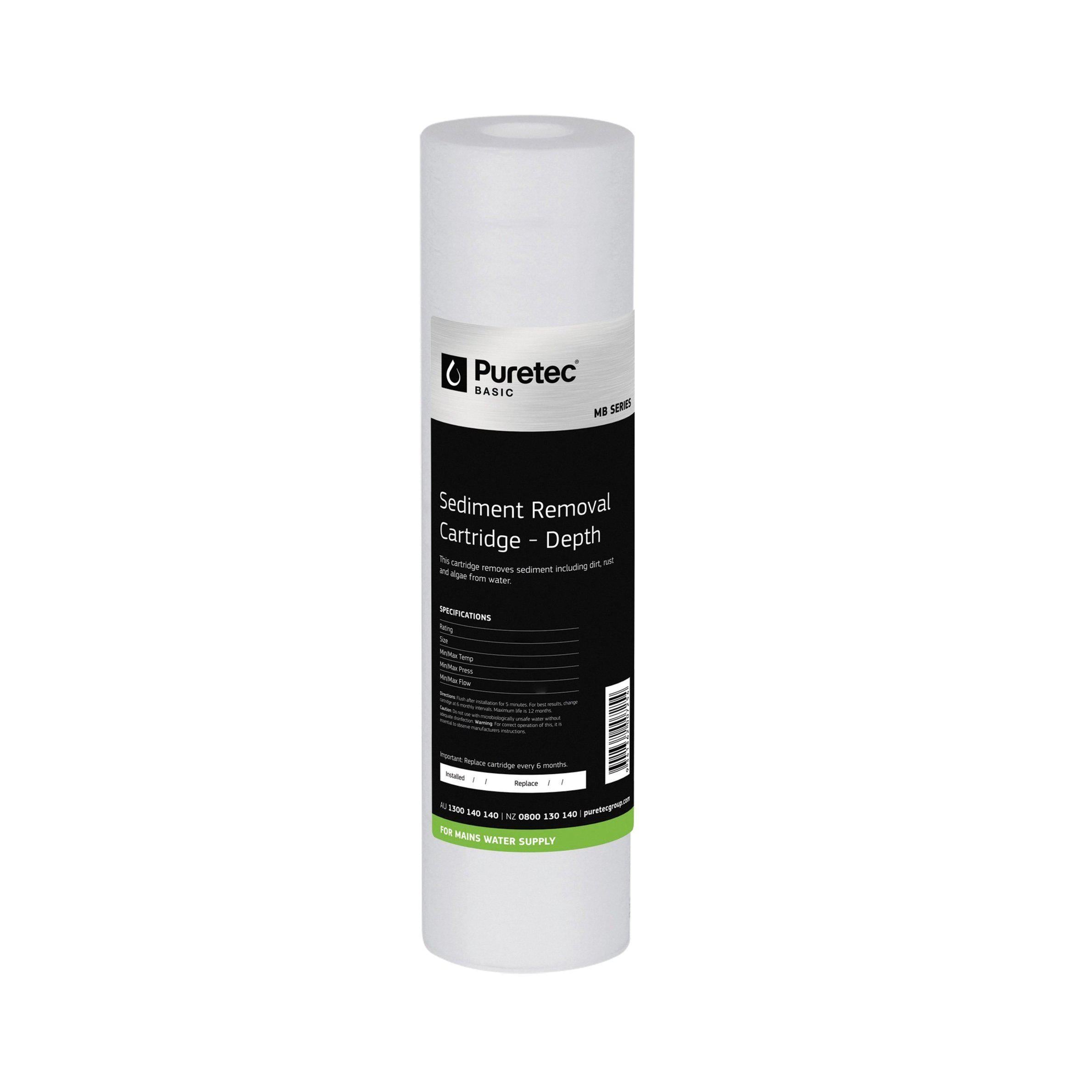 Puretec MB Series Melt Blown & Dual Graded Water Filter Cartridge for Home, Office, and Industrial Water Purification Systems
