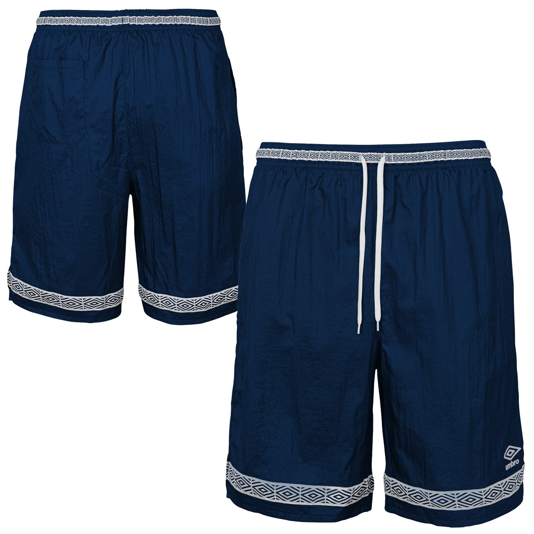 Umbro Men's Woven Athletic Shorts - Navy/White - Comfortable Sports & Casual Wear for Running, Gym, and Everyday Use