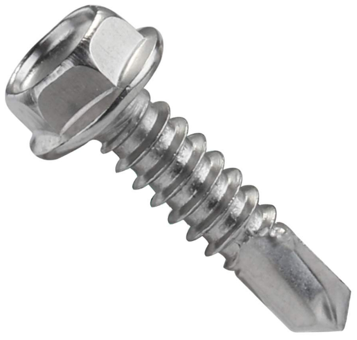 #12 x 1 Galvanized Self-Tapping Screws for Fence Panel Hanger Brackets - Heavy Duty Construction, Outdoor Fence Installation & Repair