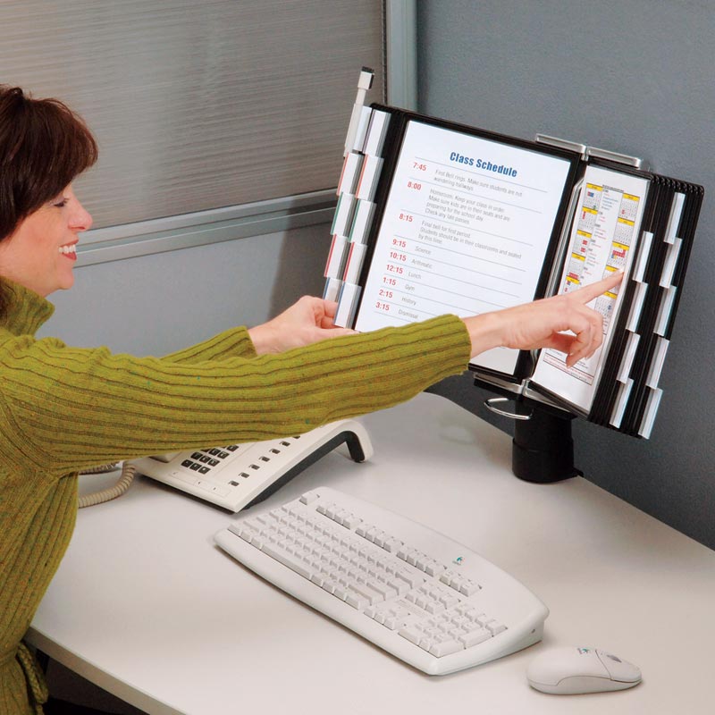 SpaceFile™ 20-Pocket Desktop Document Organizer - Clamp-On File Holder for Bills, Receipts & Papers - Perfect for Home Office, School & Workspace Organization