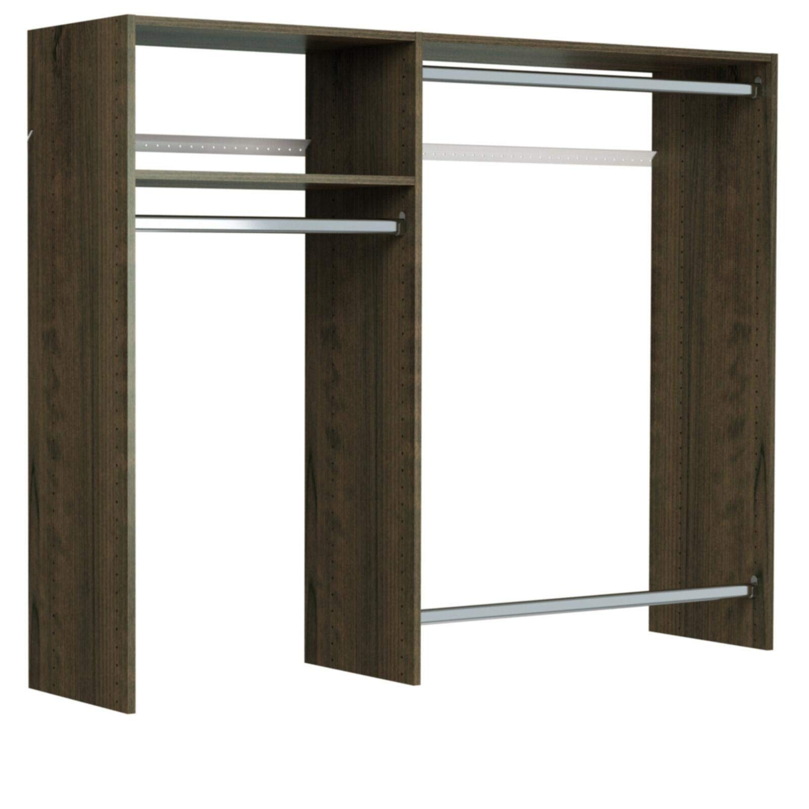 Banl 3-5 Foot Wide Hanging Closet Organizer System Kit - Portable Closet Storage for Clothes & Home Organization - Perfect for Small Spaces, Dorm Rooms, and Bedroom Closets
