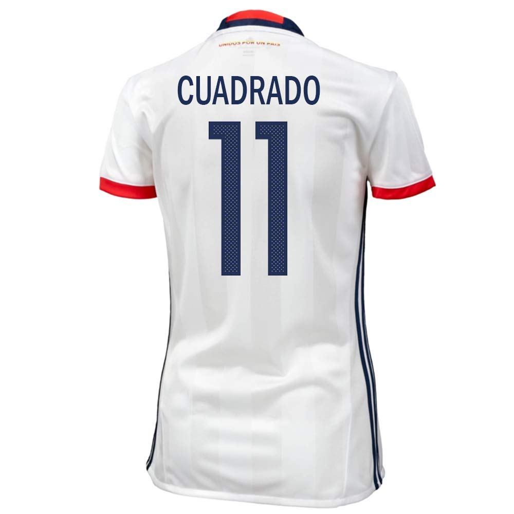 Authentic Colombia Women's Home Soccer Jersey 2015-16 - White #11 Cuadrado - Perfect for Matches, Training & Fan Support