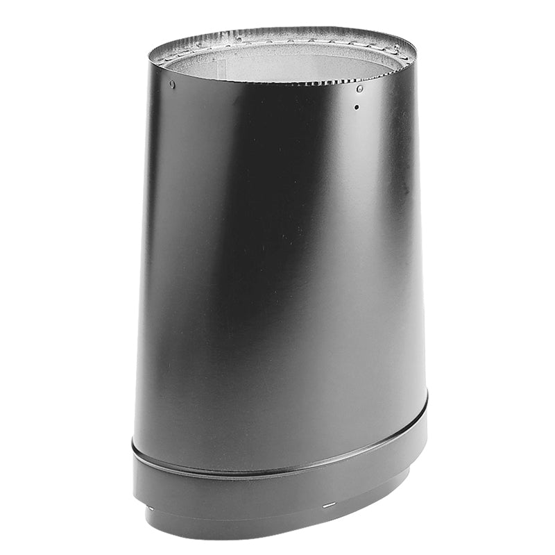 DuraVent DVL 6-Inch Oval to Round Adapter for Stove Pipe Venting - Perfect for Wood Stove, Pellet Stove & Fireplace Ventilation Systems