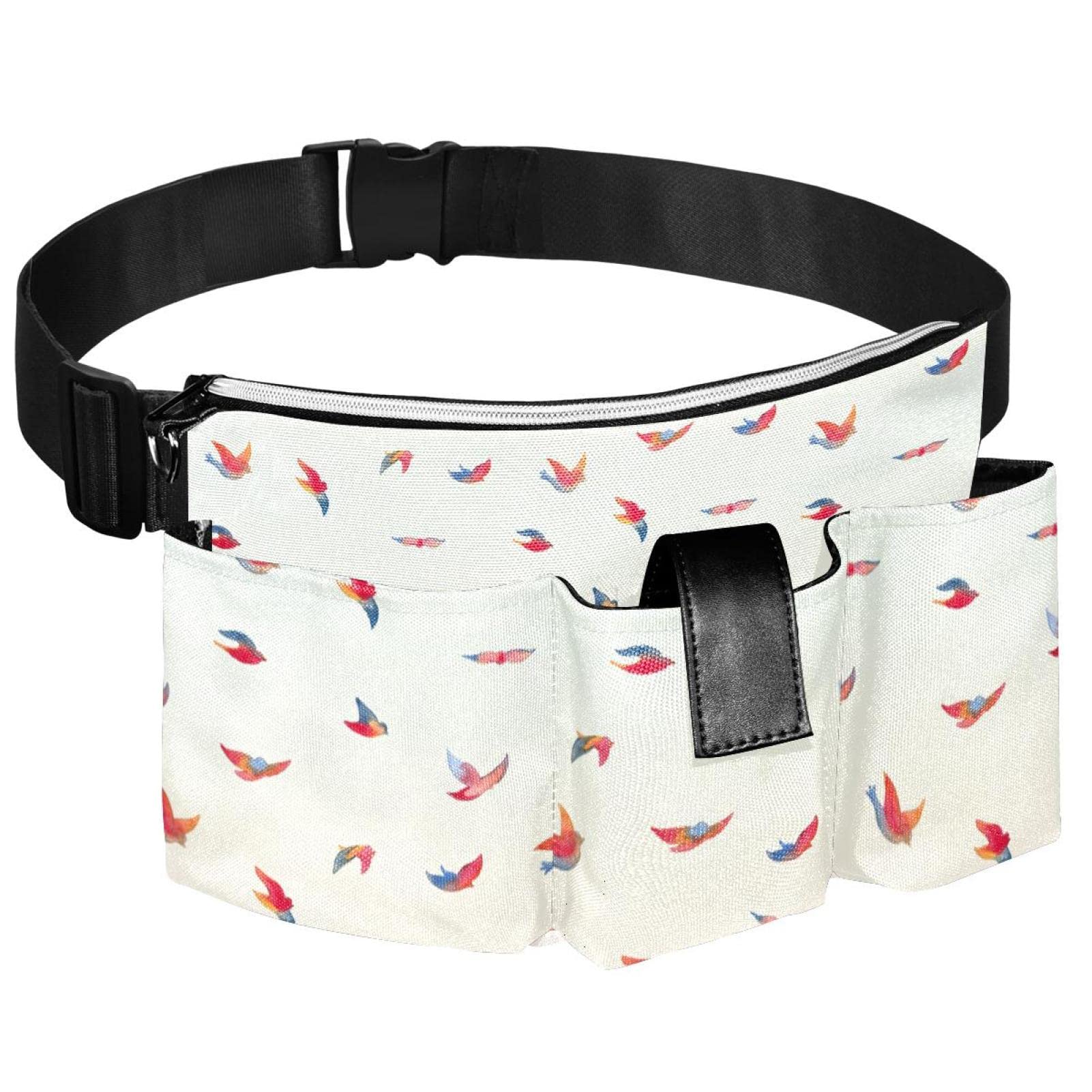 Colorful Canvas Fanny Pack Waist Bag for Men & Women - Adjustable Swallow Design Belt Bag for Hiking, Travel & Outdoor Activities
