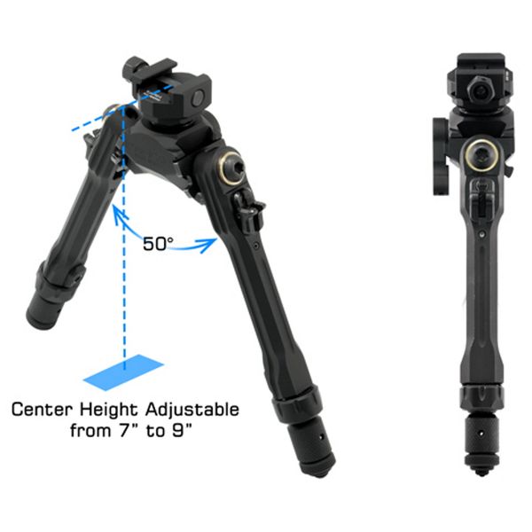 Leapers UTG PRO Heavy Duty Bipod 7-9 Inch with Picatinny Rail Mount - Perfect for Hunting, Shooting & Tactical Use