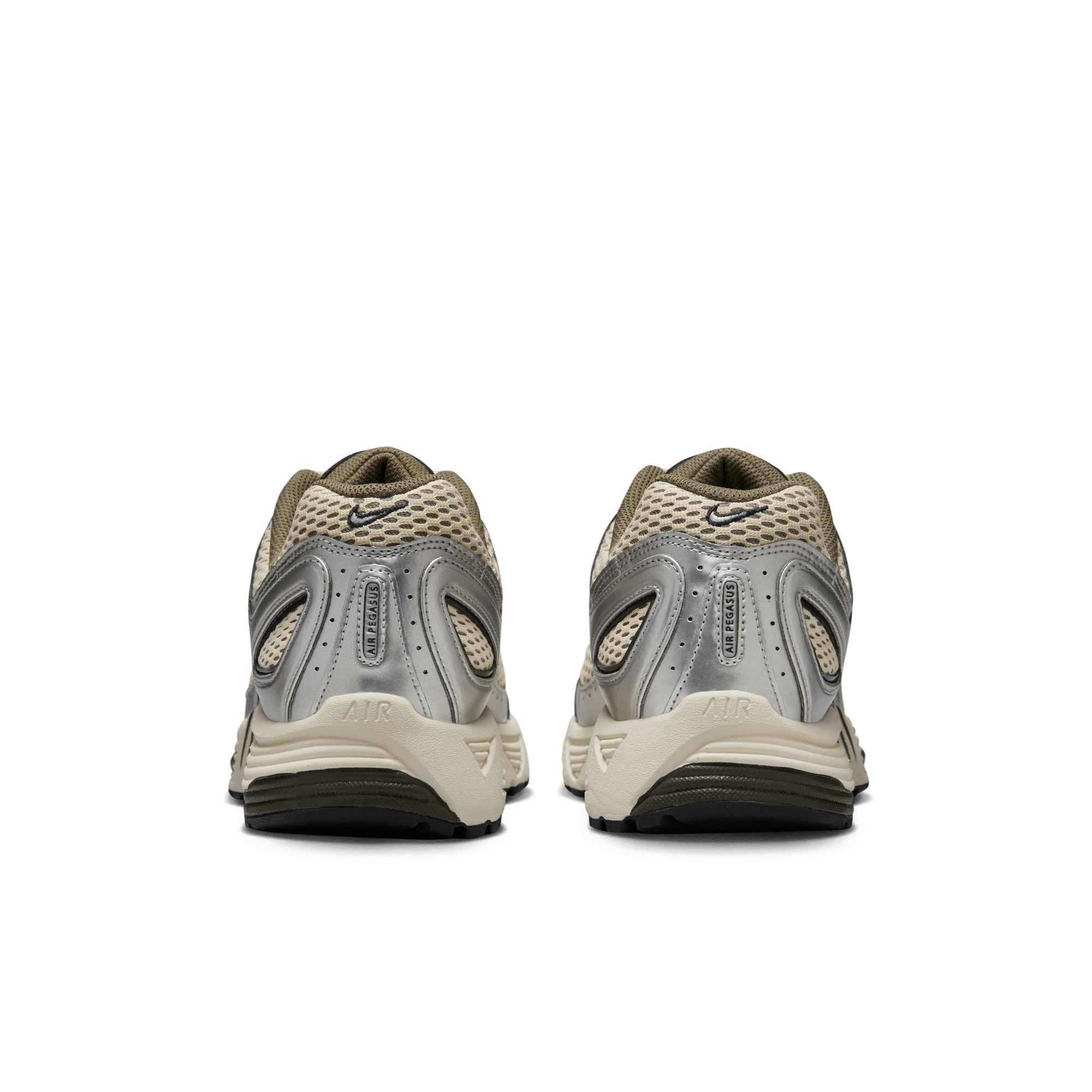 Nike Air Pegasus 2K5 Running Shoes - Light Khaki/Metallic Silver - Men's Lightweight Cushioned Sneakers for Jogging, Gym & Everyday Wear