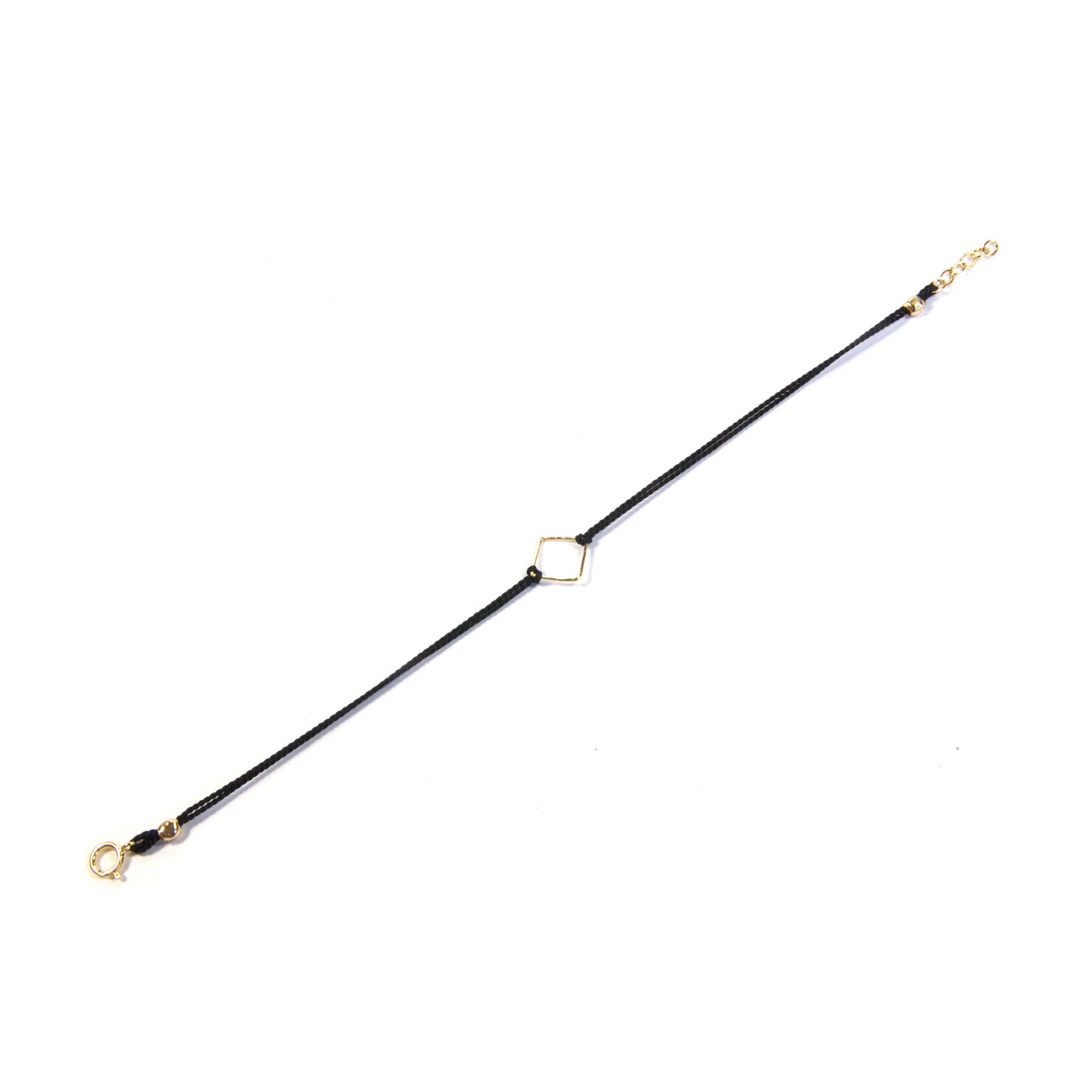 Elegant Silk Square Bracelet for Women - Black & Gold Jewelry for Casual & Formal Occasions