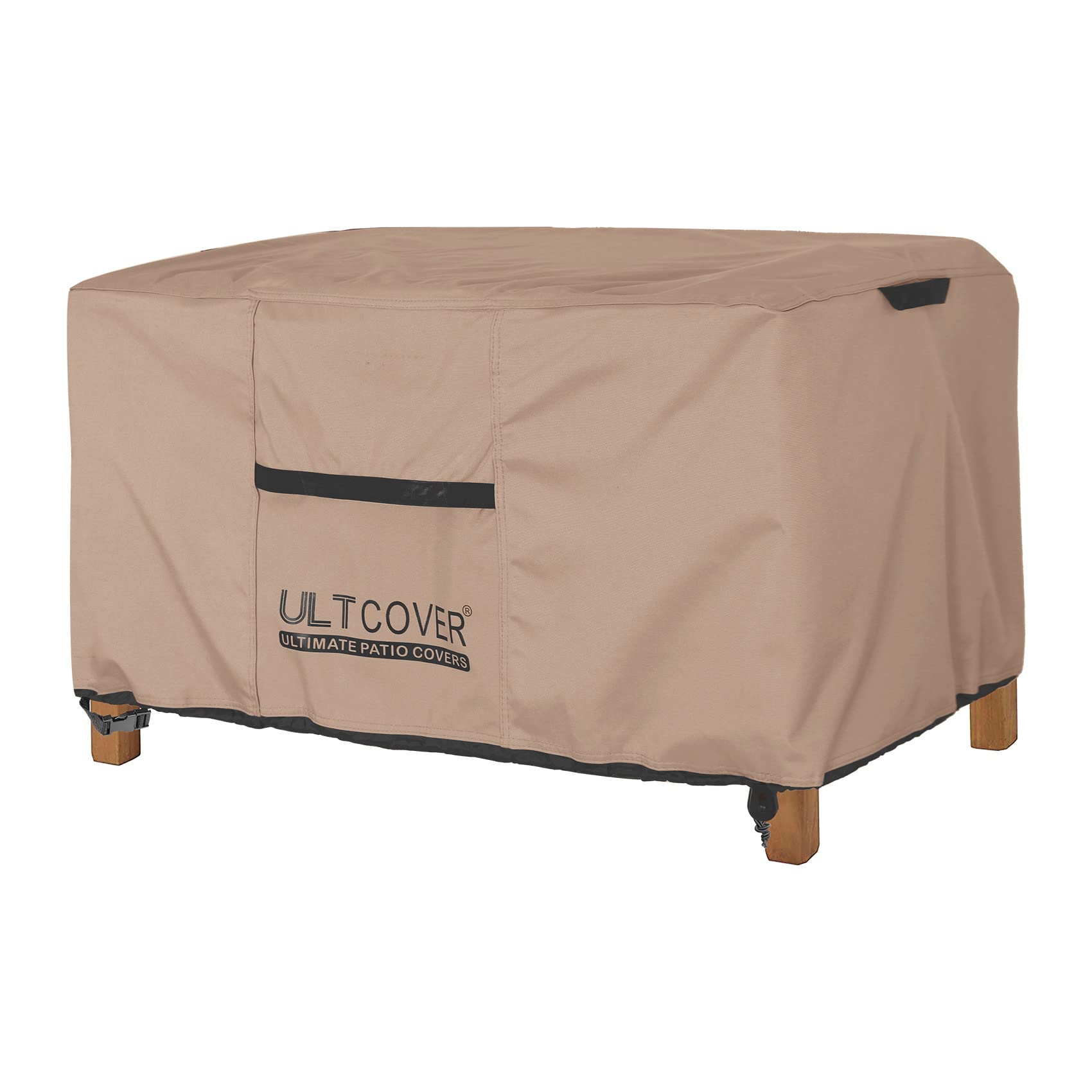 ULTCOVER Waterproof Patio Coffee Table Cover 48x26x18 Inch - Durable Outdoor Rectangular Side Table Protector for Rain, Snow & Sun - Perfect for Deck, Garden & Backyard Furniture