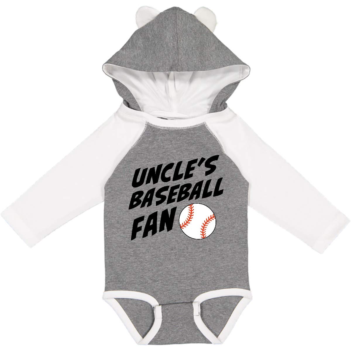 Inktastic Uncles Baseball Fan Long Sleeve Baby Bodysuit - Soft Cotton Baseball-Themed Onesie for Newborns & Infants - Perfect for Game Day, Family Photos & Baseball Fan Gifts