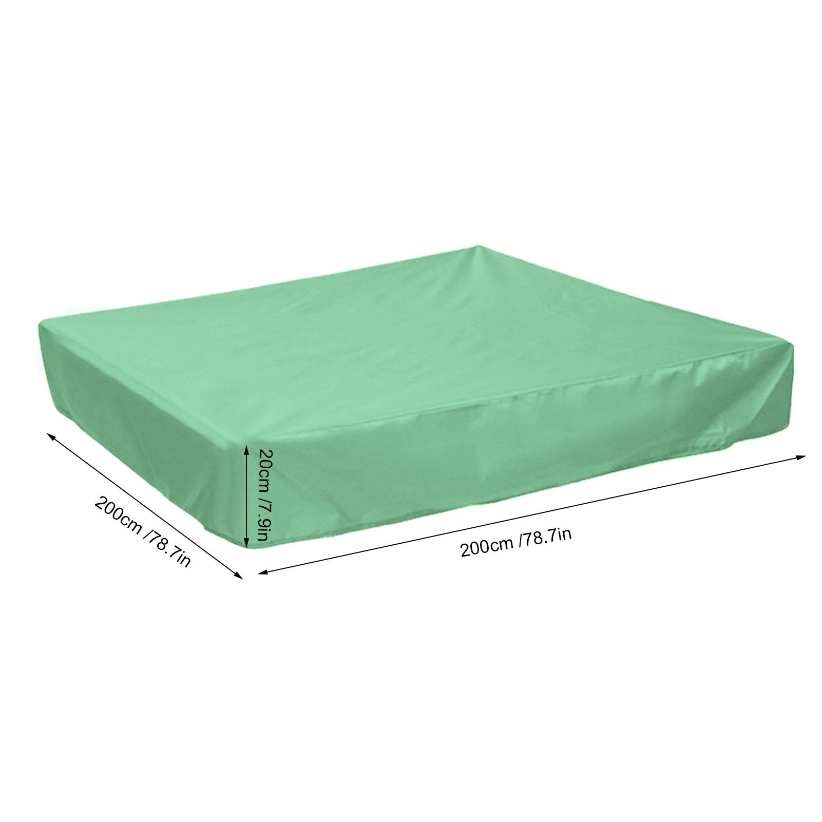 Waterproof Square Pool Cover 200x200cm - Heavy Duty Swimming Pool Cover for Backyard, Garden - Green Pool Supplies - Perfect for Winter Protection & Debris Prevention