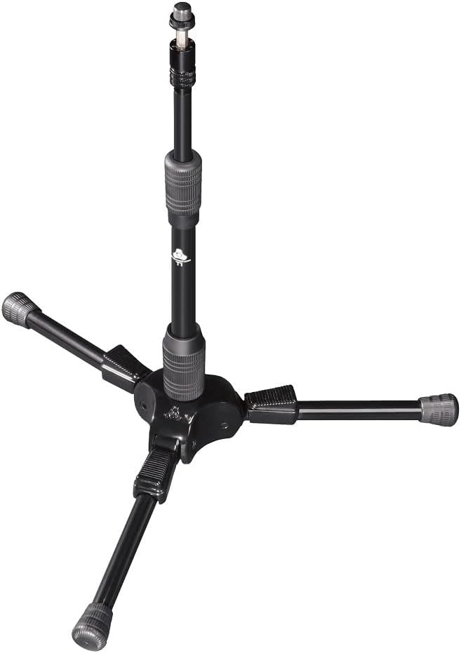 Triad Orbit T1 Short Tripod Microphone Stand - Compact & Adjustable Studio Mic Stand for Podcasting, Voice Recording & Live Streaming