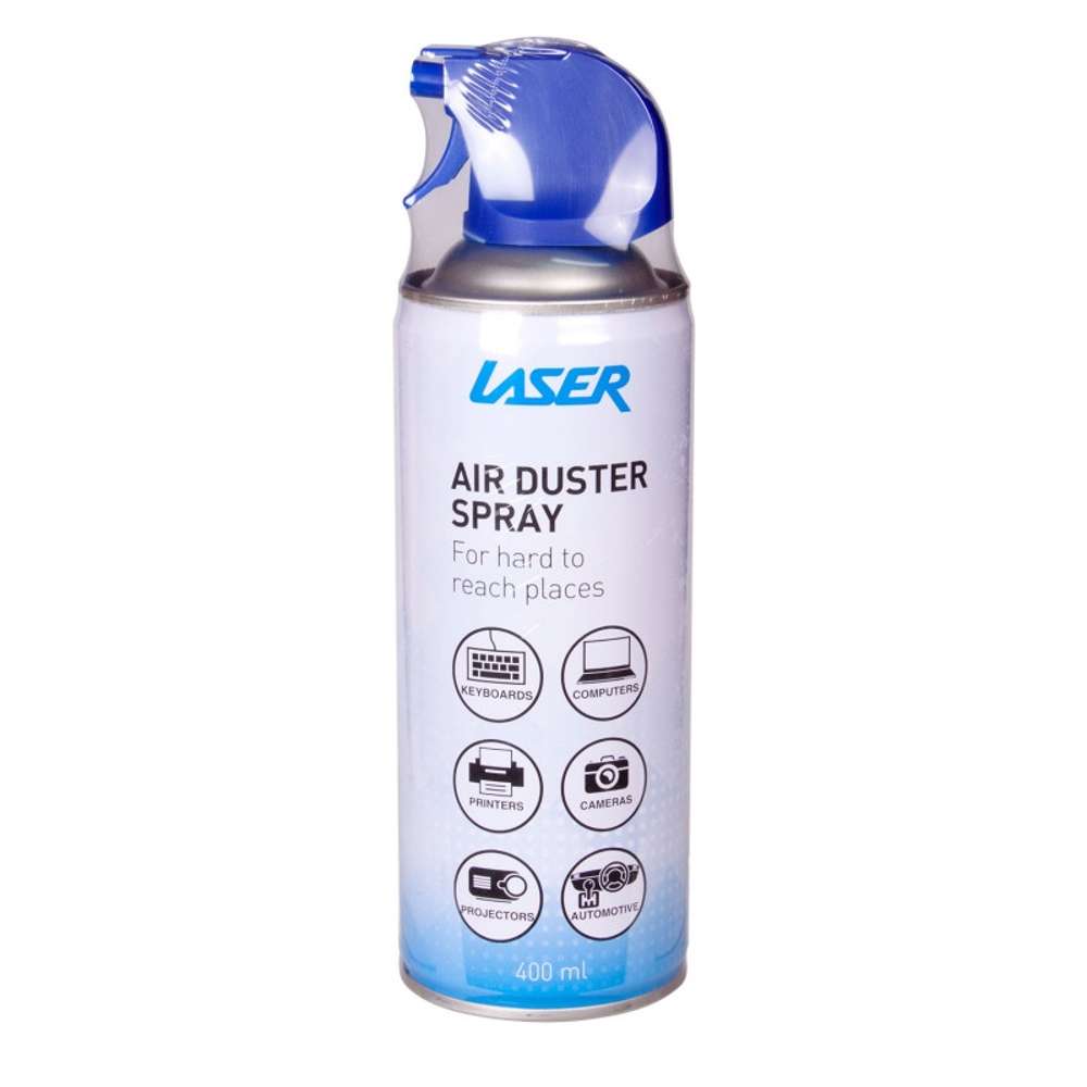 Clean Range Air Duster 400ML - Compressed Gas Can for Electronics, Keyboards, PC Cleaning | Dust Removal Tool for Computers, Laptops, Cameras & Office Equipment