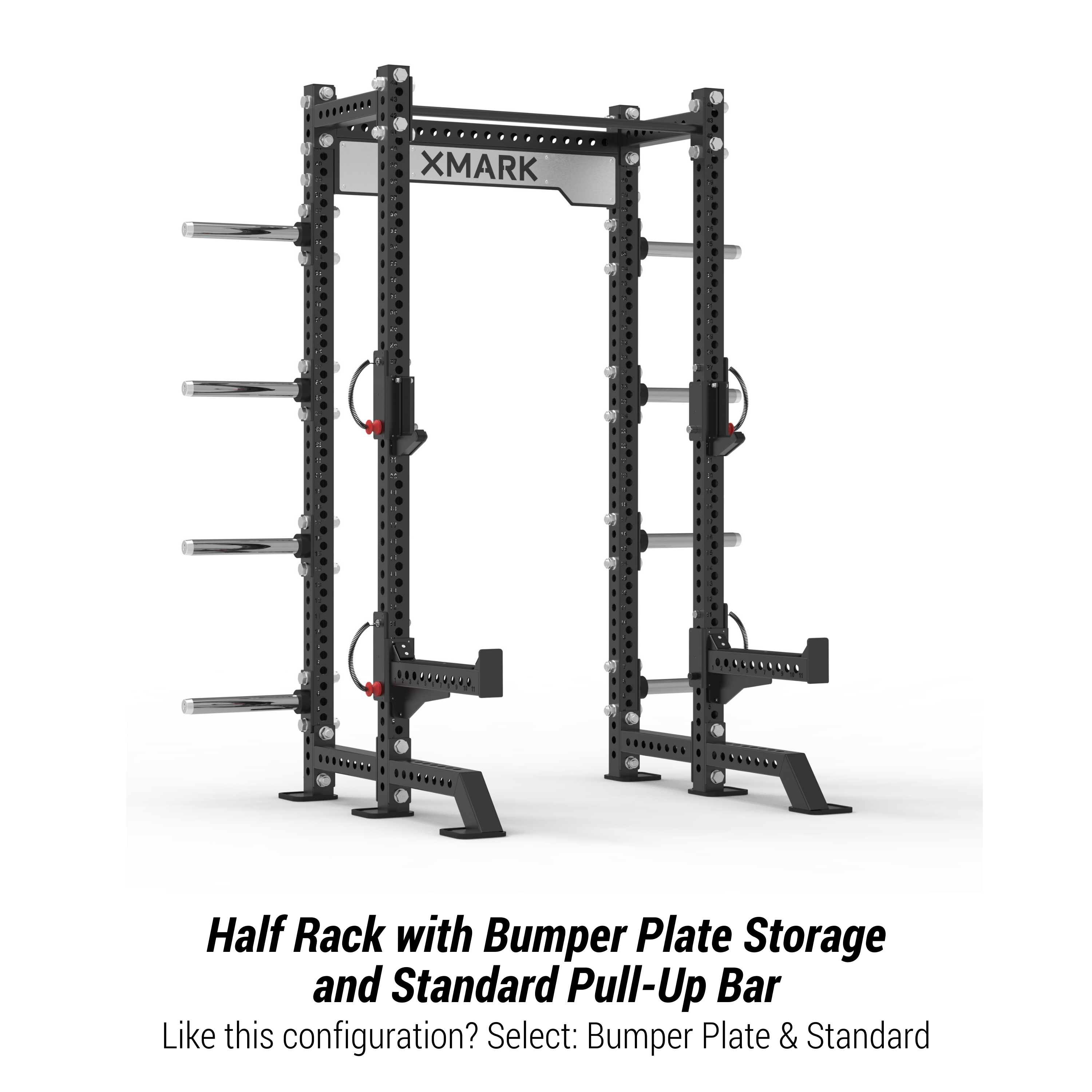 Viper Half Power Rack - Heavy Duty Home Gym Equipment for Strength Training | Perfect for Small Spaces & Garage Workouts
