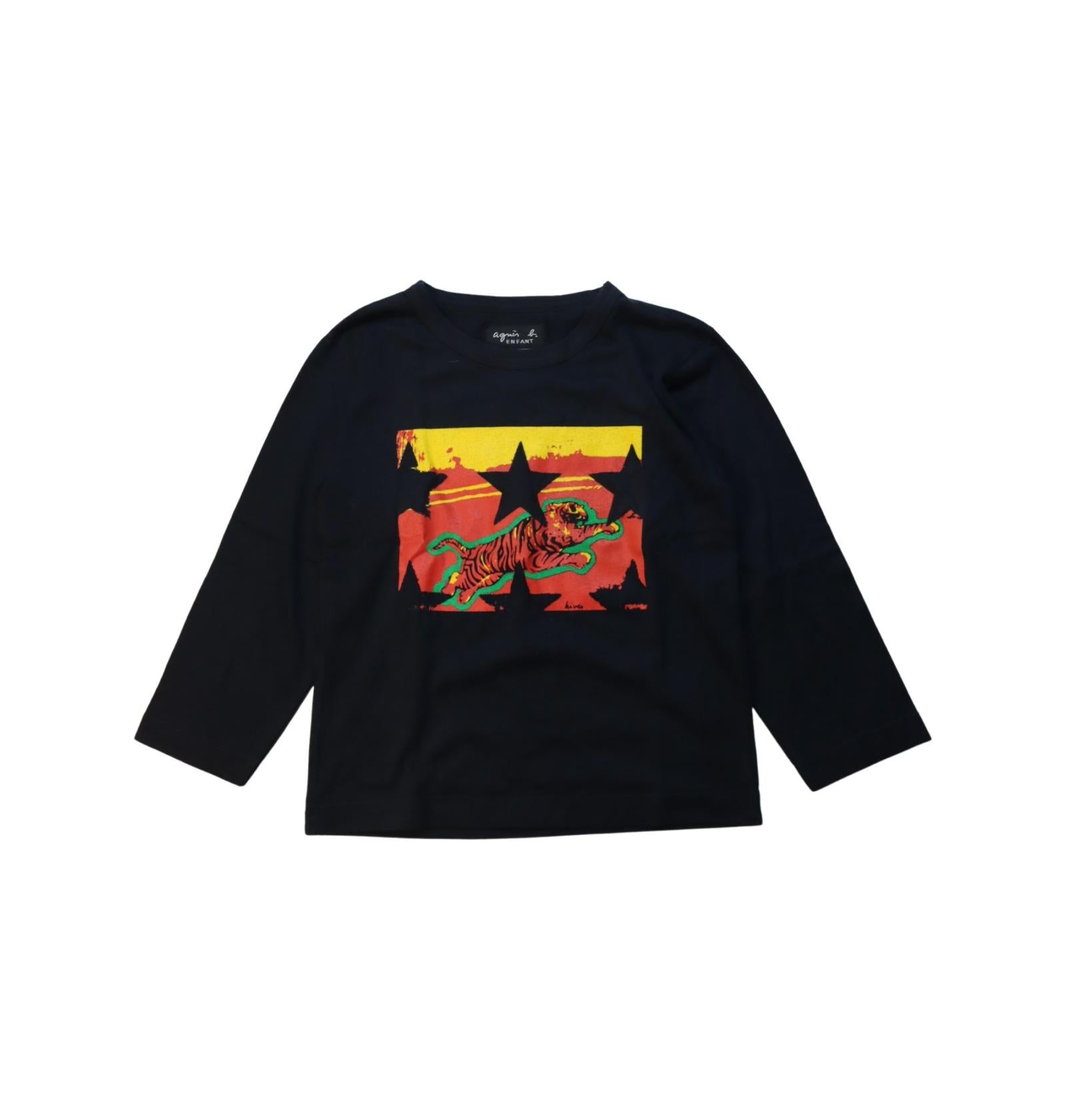 Agnes b. Long Sleeve Cotton T-Shirt for Girls 4T - Soft Casual Top for School, Playdates & Everyday Wear