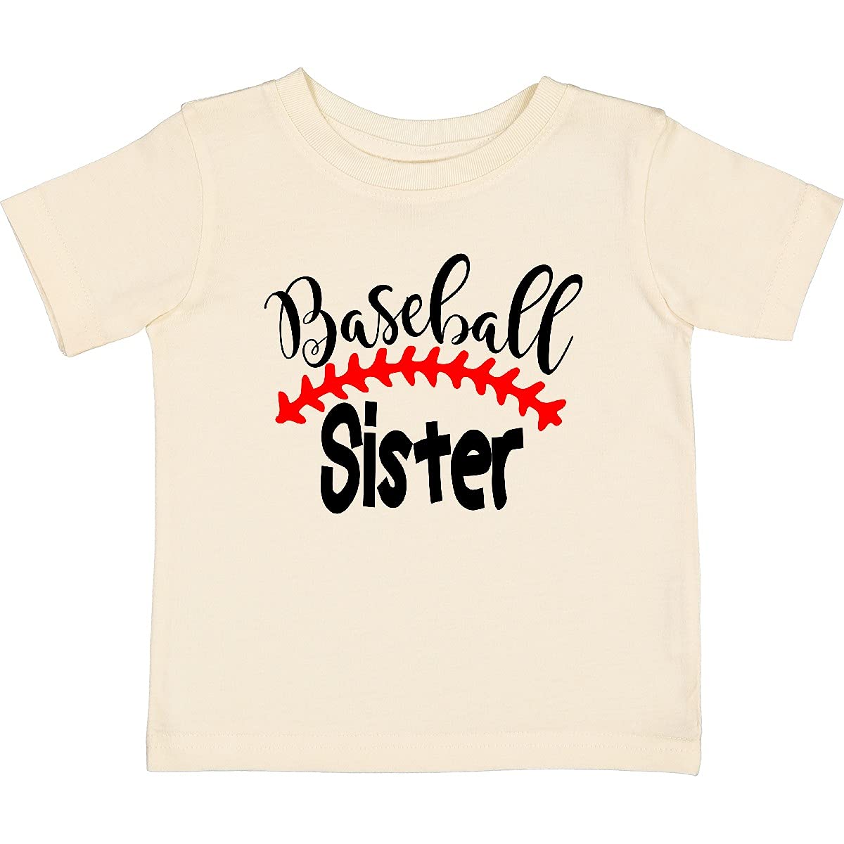 Inktastic Baseball Sister Toddler T-Shirt - Cute Sibling Matching Outfit for Game Day & Family Events