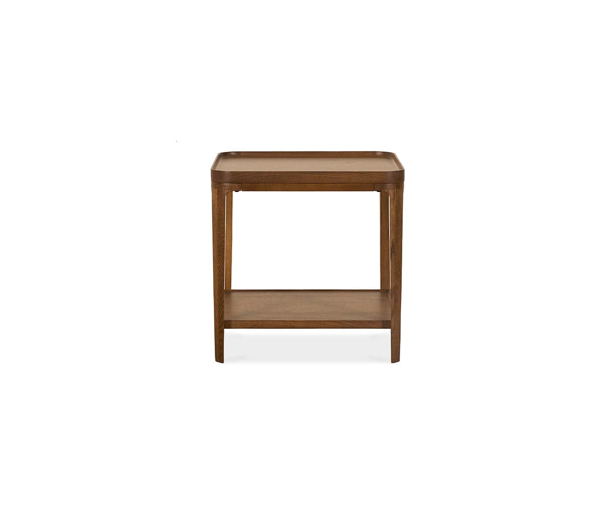 Modern Wooden End Table with Storage Shelf - Small Side Table for Living Room, Bedroom, or Office - Perfect for Holding Lamps, Books, and Decor