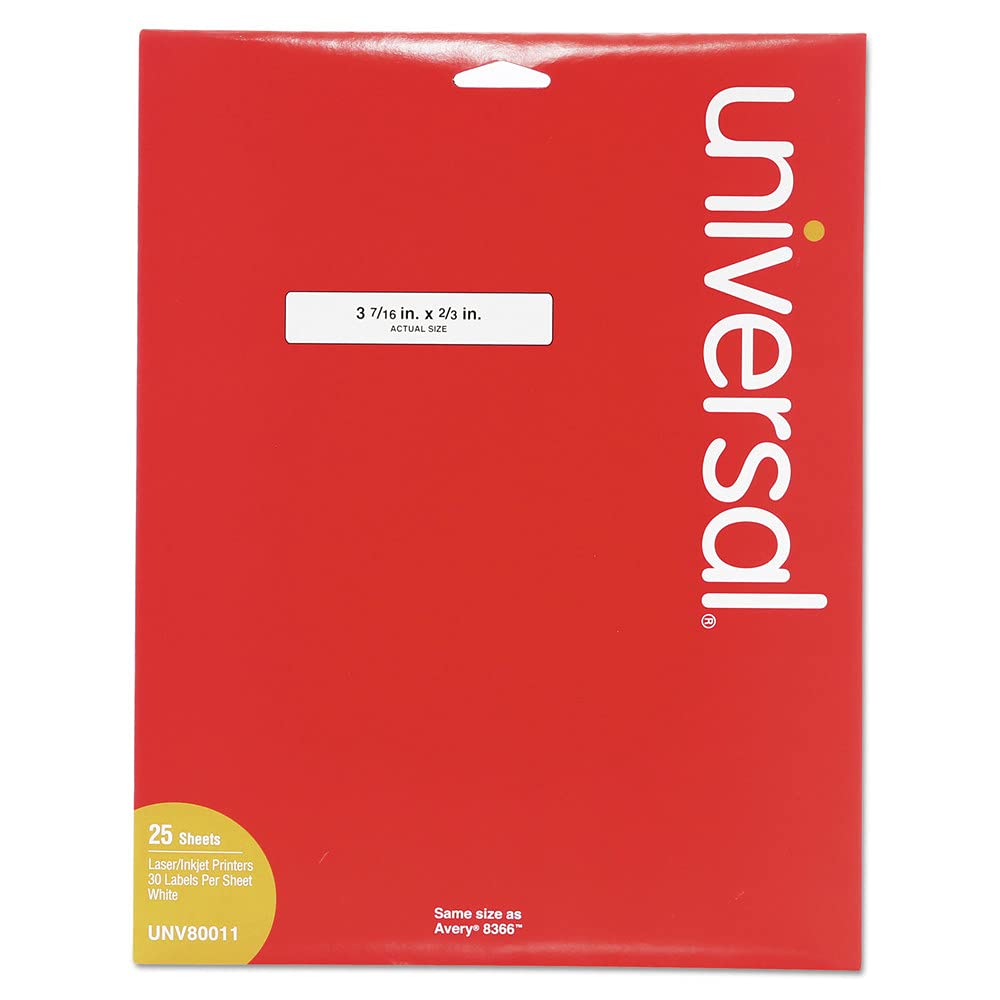 Universal UNV80011 Self-Adhesive Permanent File Folder Labels 0.66