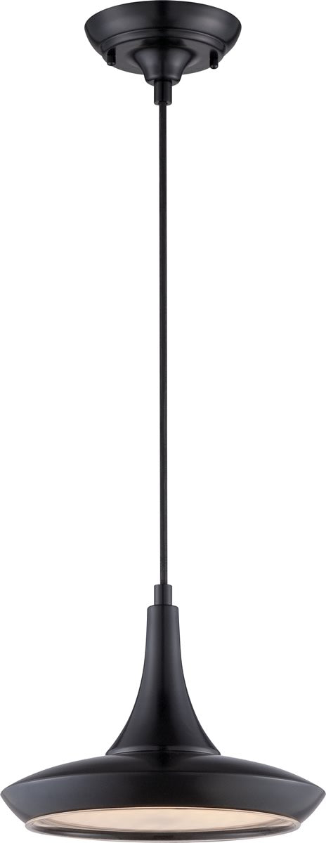 11W Black Fantom 1 Light Pendant - Modern Ceiling Lighting Fixture for Dining Room, Kitchen Island & Bedroom Decor