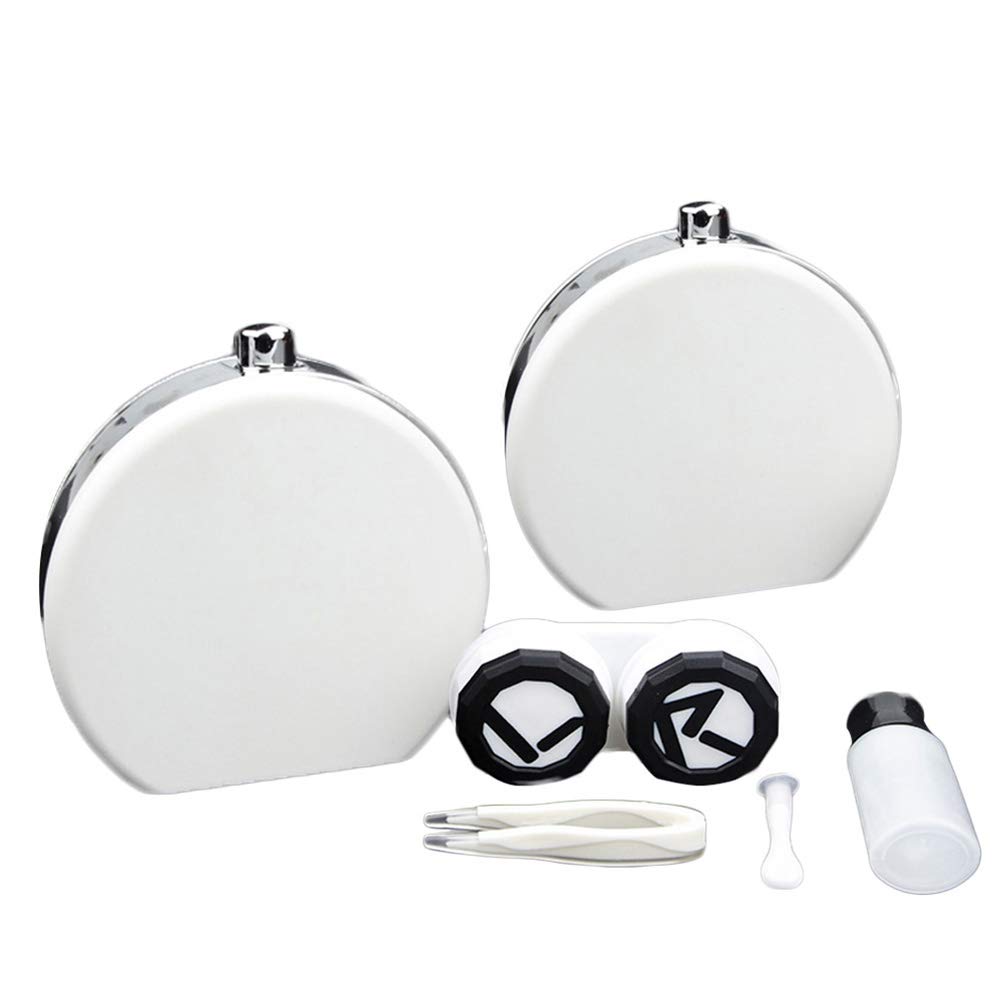 Portable Contact Lens Case with Mirror & Tweezers - Travel Essentials for Eye Care