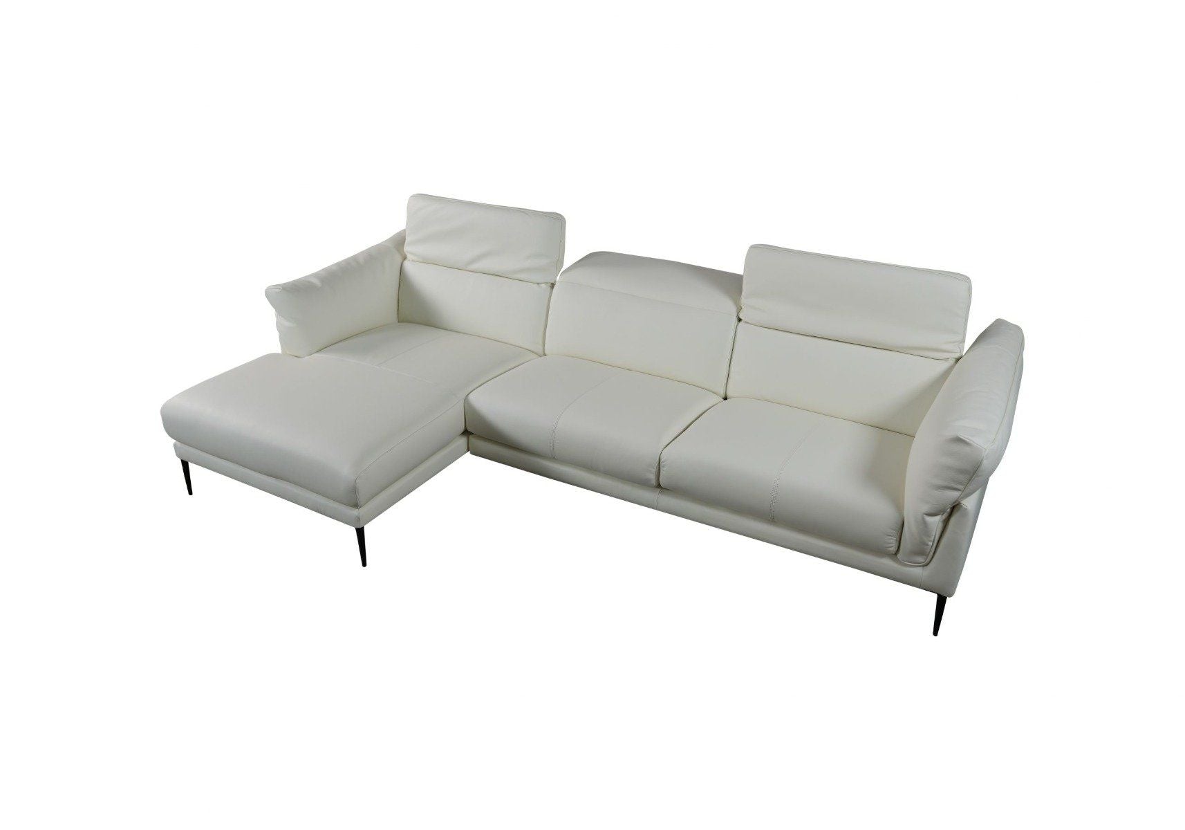 Premium Ennio Top Grain Leather Sofa with Chaise Lounge - Modern Living Room Furniture for Comfort & Style - Perfect for Family Gatherings & Relaxing Evenings