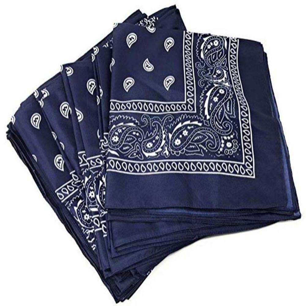 50 Pack Western Style Bandanas - Bulk Cowboy Bandanas for Men, Women & Kids - Perfect for Rodeos, Parties, Festivals & Outdoor Events