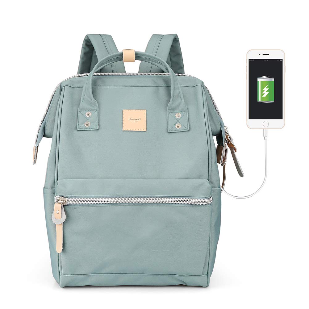 15.6 Inch Water Resistant Laptop Backpack with USB Charging Port - Business Travel, School & Casual Daypack for Men & Women (1881-LQ) - Perfect for Work, College & Daily Commute