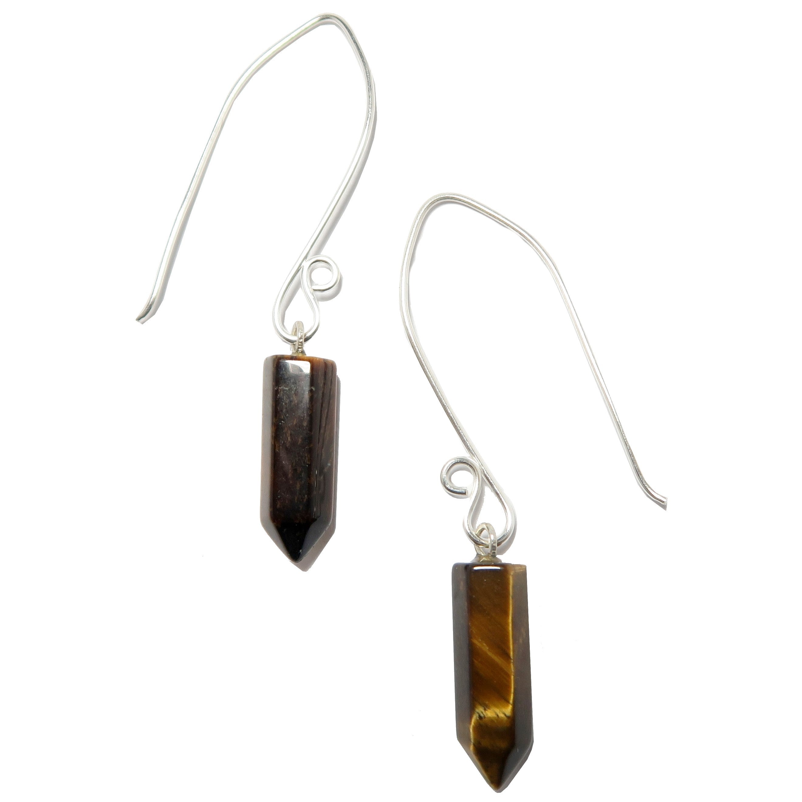 Tigers Eye Earrings - Handcrafted Hill Tribe Silver Jewelry for Success & Good Luck | Perfect for Gifts, Meditation & Spiritual Healing