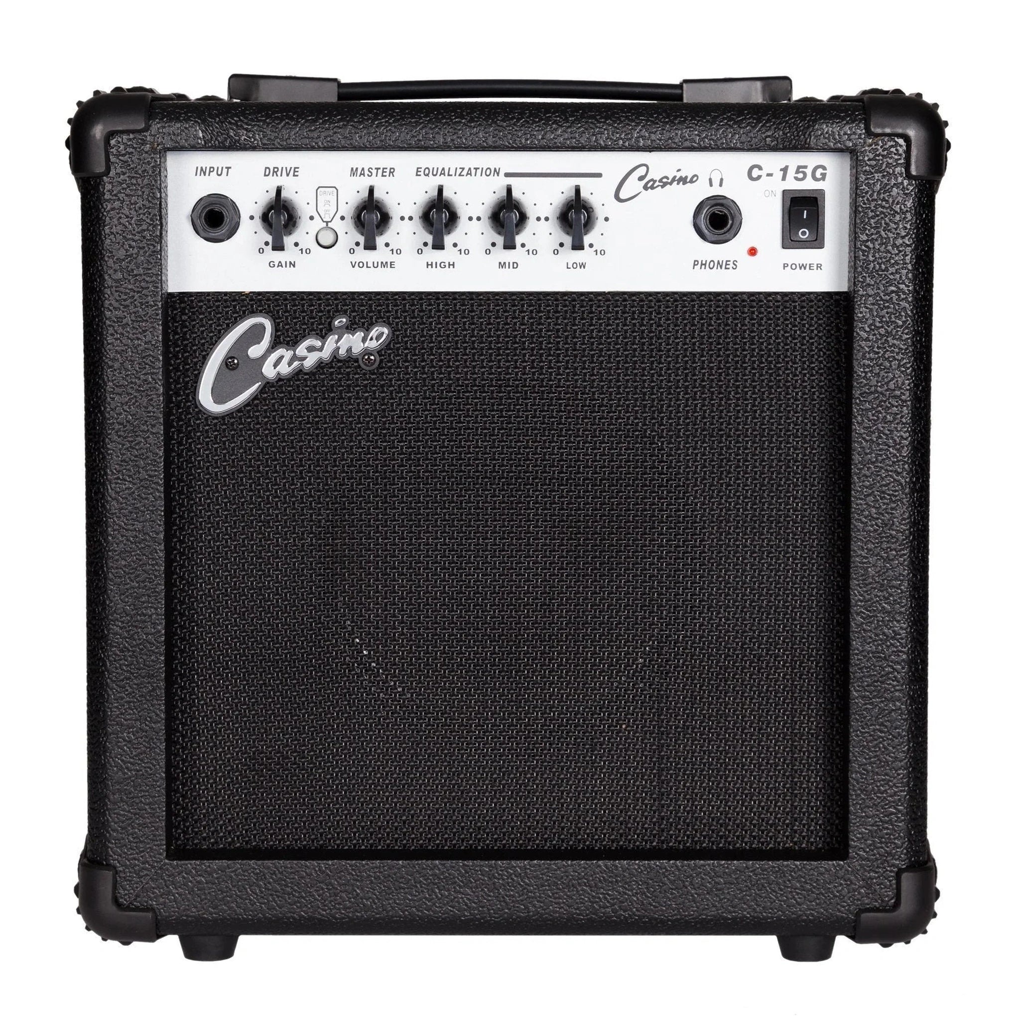 Casino C 15G 15 Watt Electric Guitar Amplifier - Portable Mini Amp for Practice, Home & Studio Use