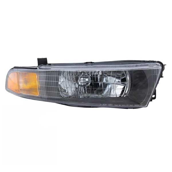 2002-2003 Mitsubishi Galant Right Passenger Side Halogen Headlight Assembly with Bulb - Direct Replacement for OEM Headlamp - Perfect for Night Driving & Vehicle Restoration Projects